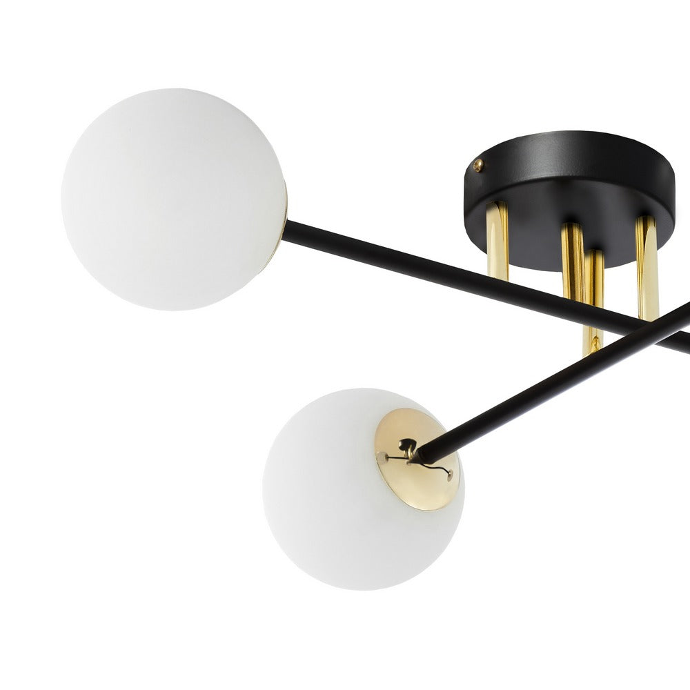 ASTRA 4 ceiling lamp black with gold