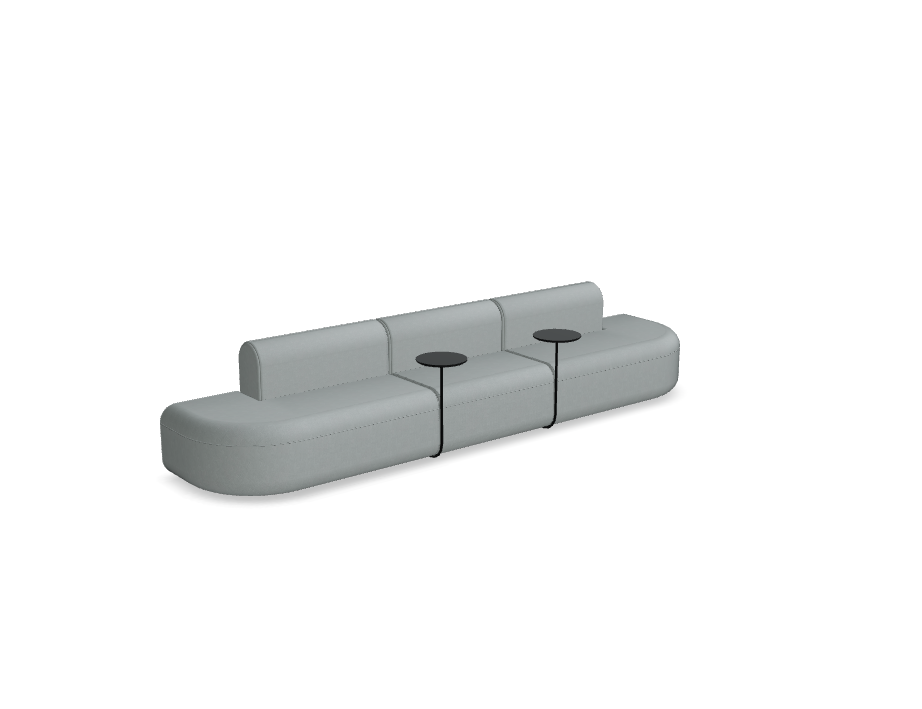 3-module sofa simple upholstered artico