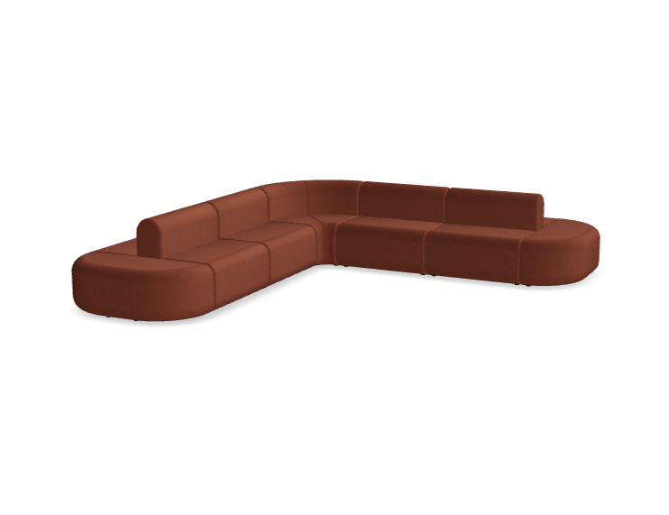 8-module corner sofa double upholstered artico