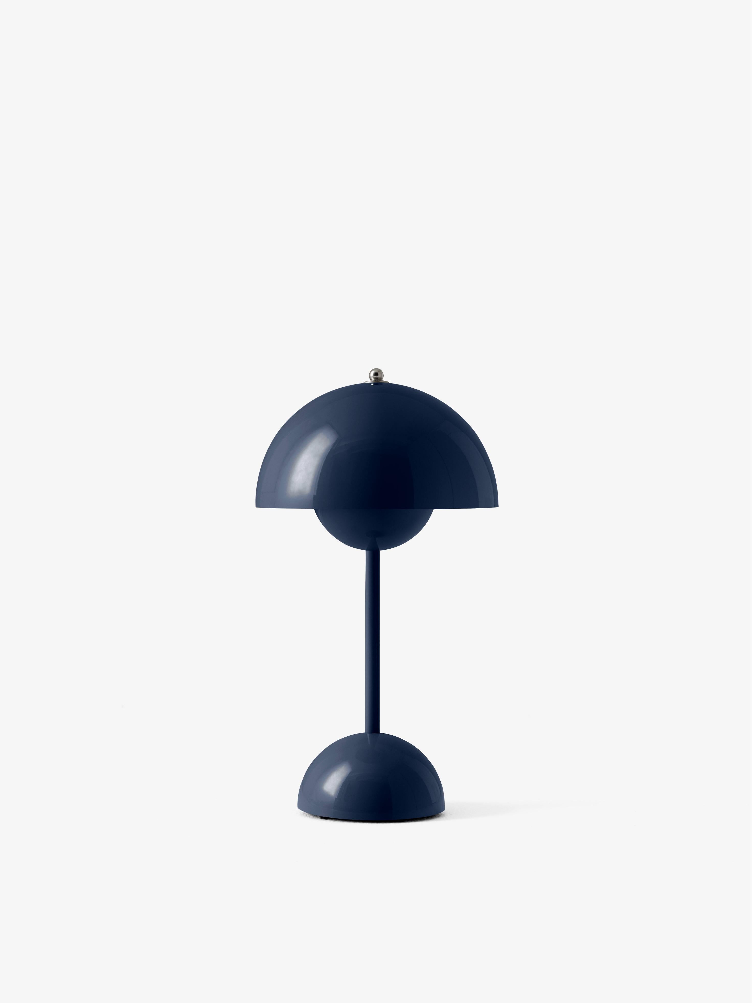 FLOWERPOT VP9 Portable Lamp in Steel Blue