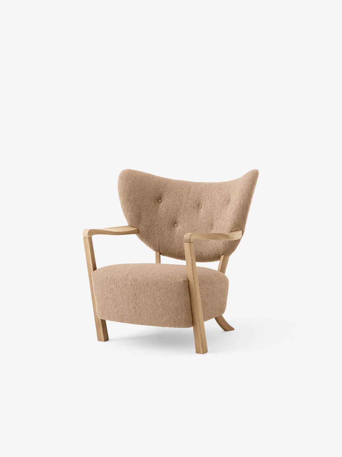 Upholstered WULFF ATD2 Armchair with Oak Base