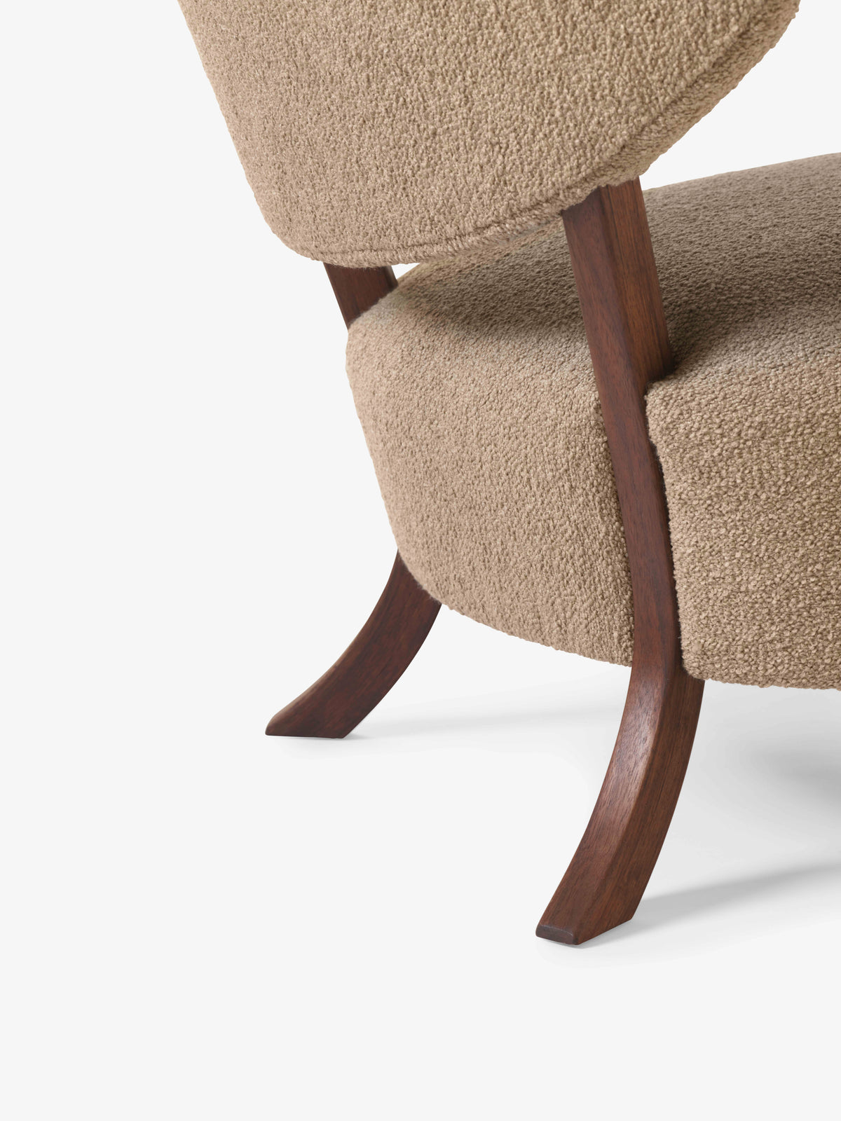 Upholstered WULFF ATD2 Armchair with Walnut Base
