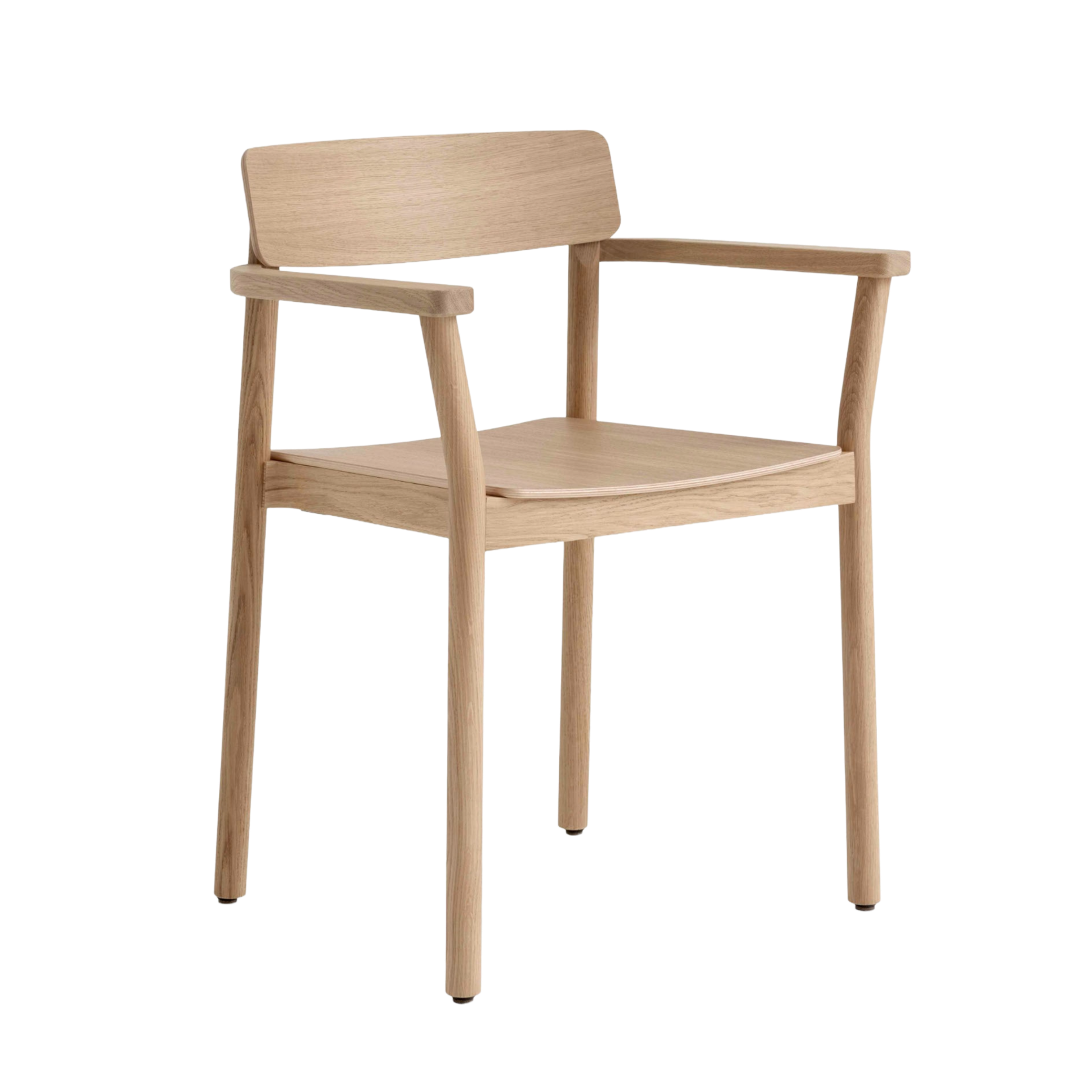 BETTY TK10 Armchair with Armrests, Lacquered Oak