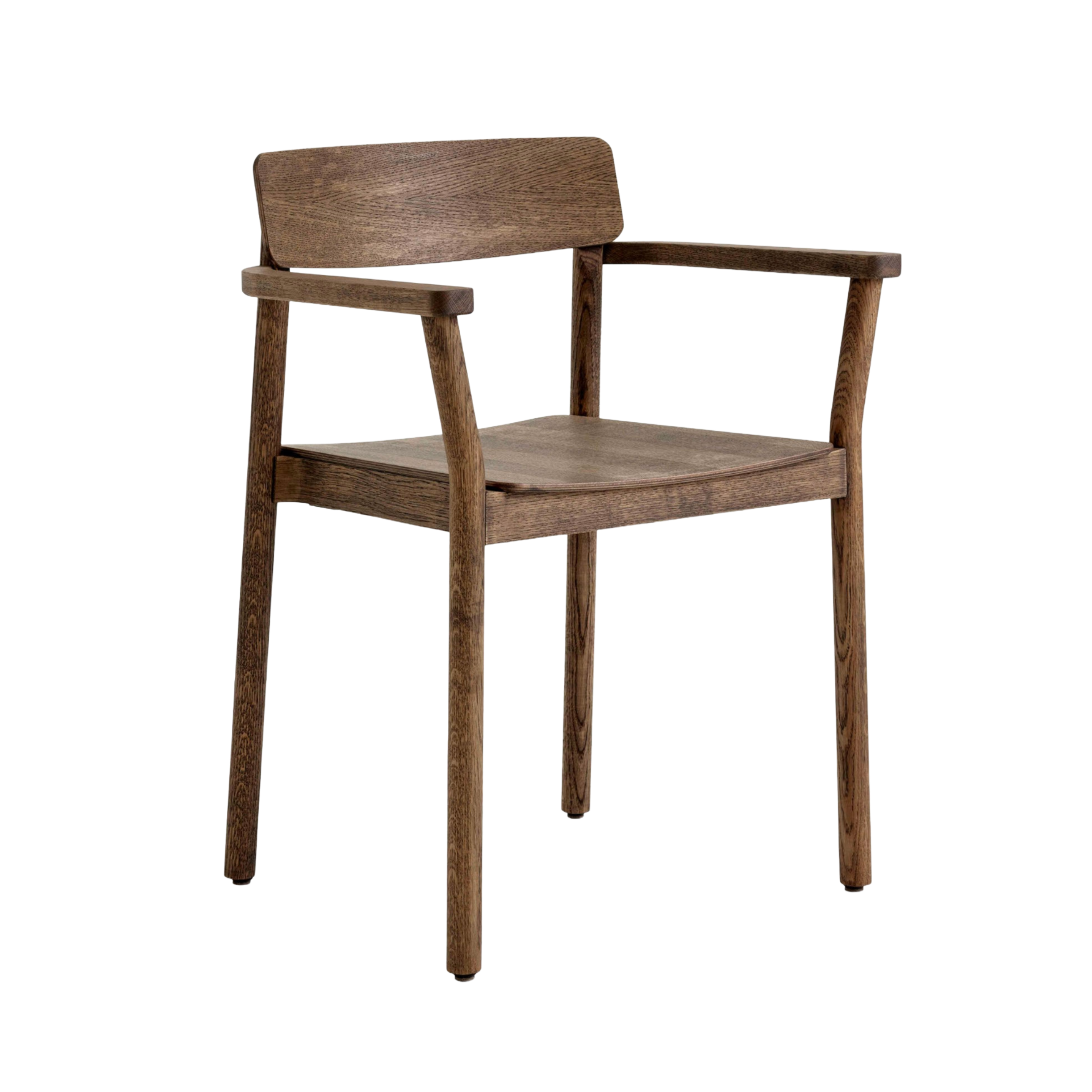 BETTY TK10 Armchair with Armrests, Smoked Oiled Oak
