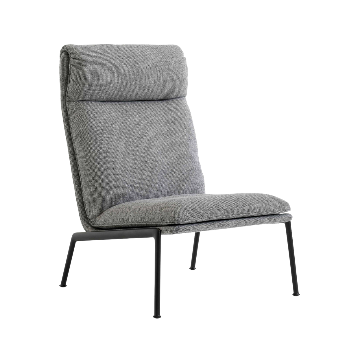 MUNO LN16 Armchair upholstered with a black base