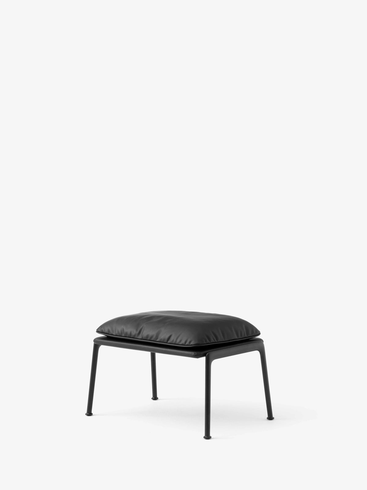 Upholstered MUNO LN20 footrest with a black base