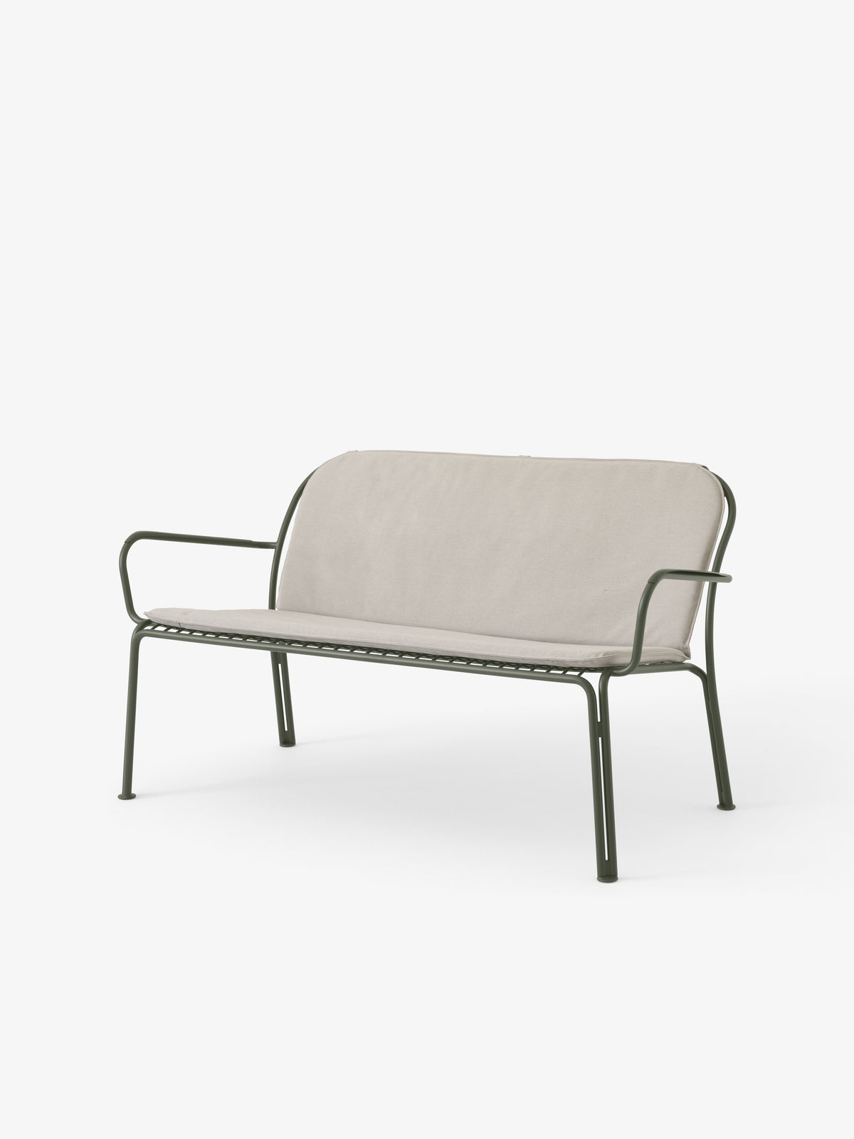 THORVALD SC110 dark green outdoor bench with armrests