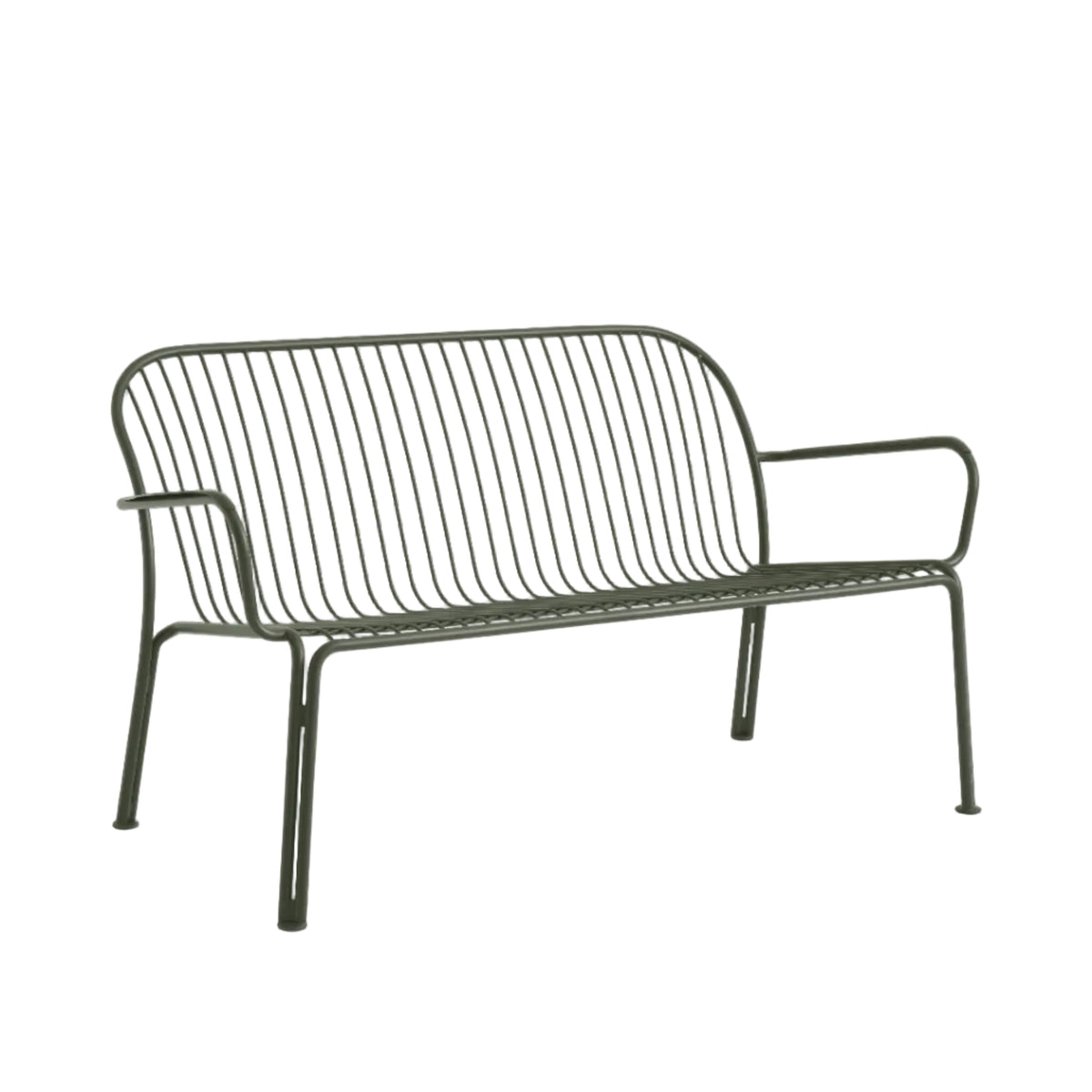 THORVALD SC110 dark green outdoor bench with armrests
