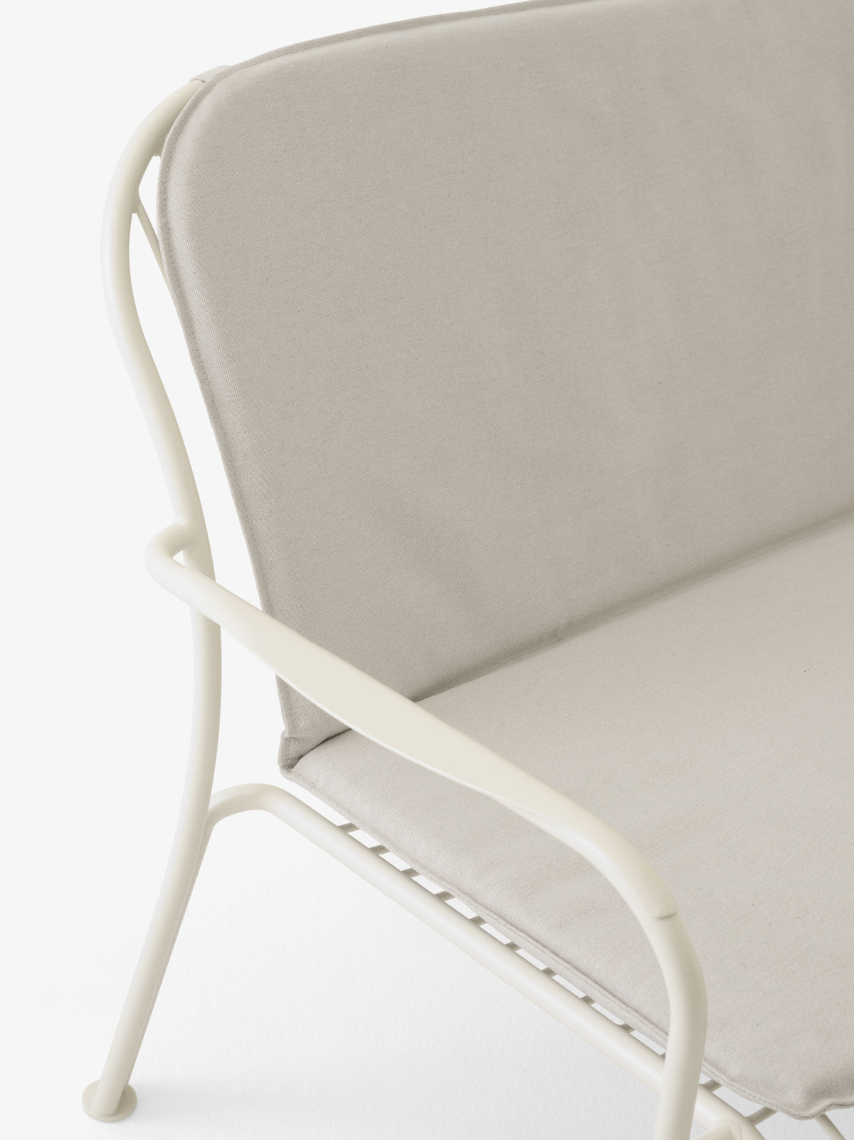 Outdoor bench with armrests THORVALD SC110 ivory