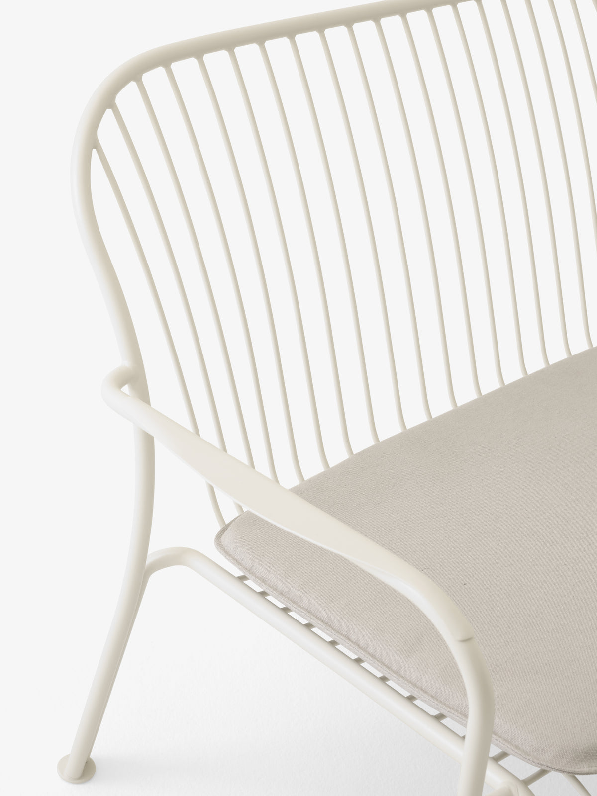 Outdoor bench with armrests THORVALD SC110 ivory