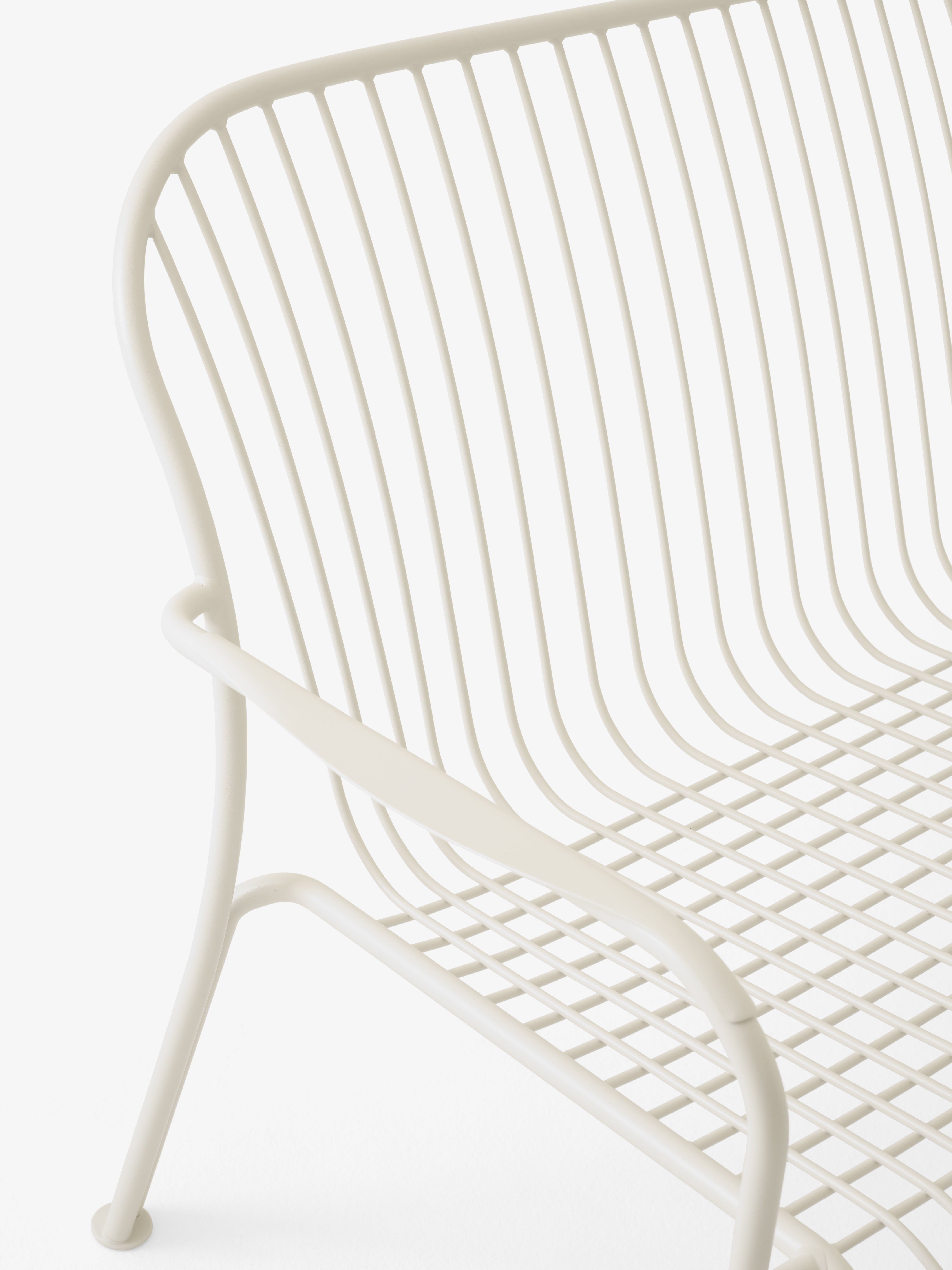 Outdoor bench with armrests THORVALD SC110 ivory