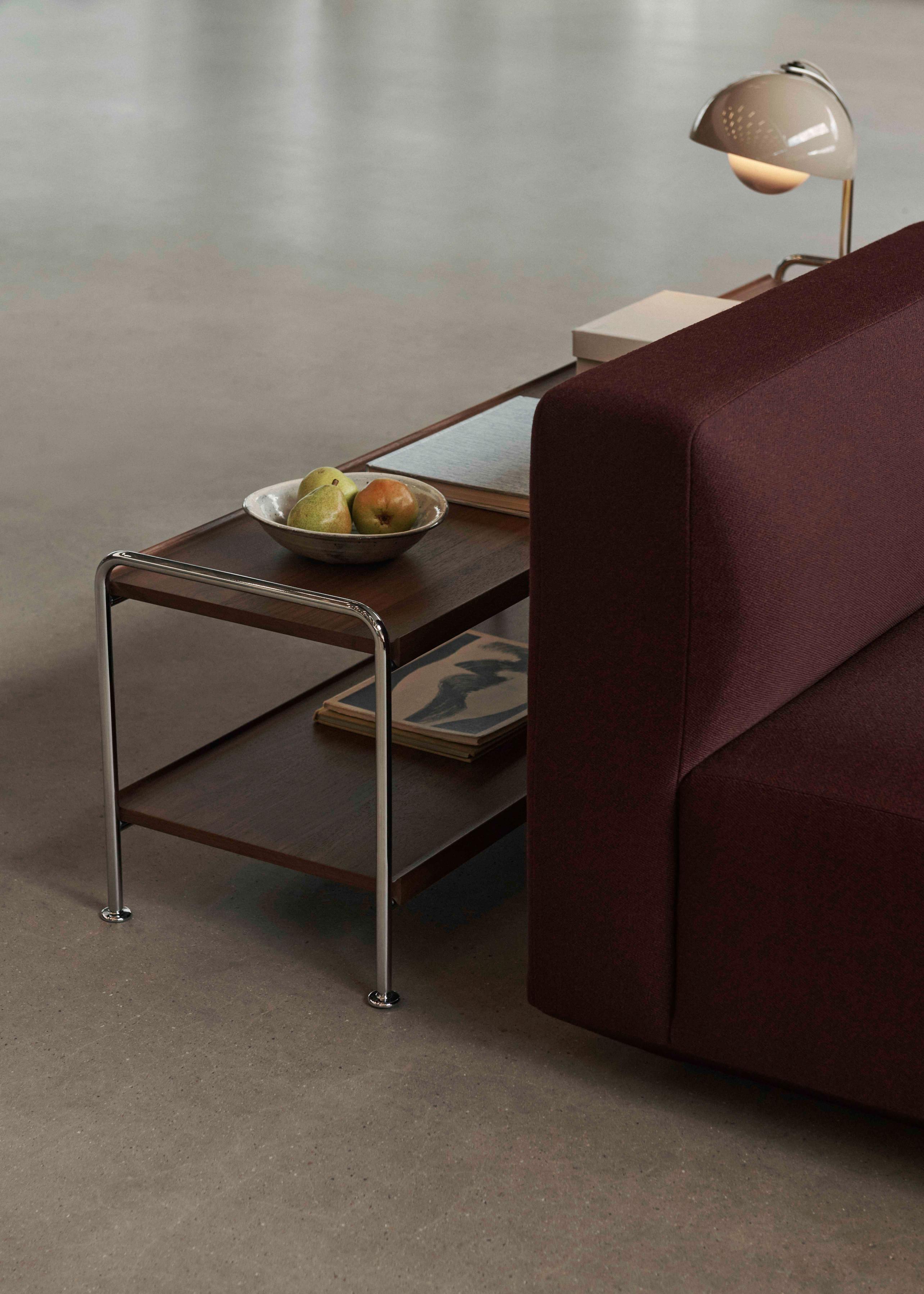 ALIMA NDS4 TV cabinet chrome with walnut wood