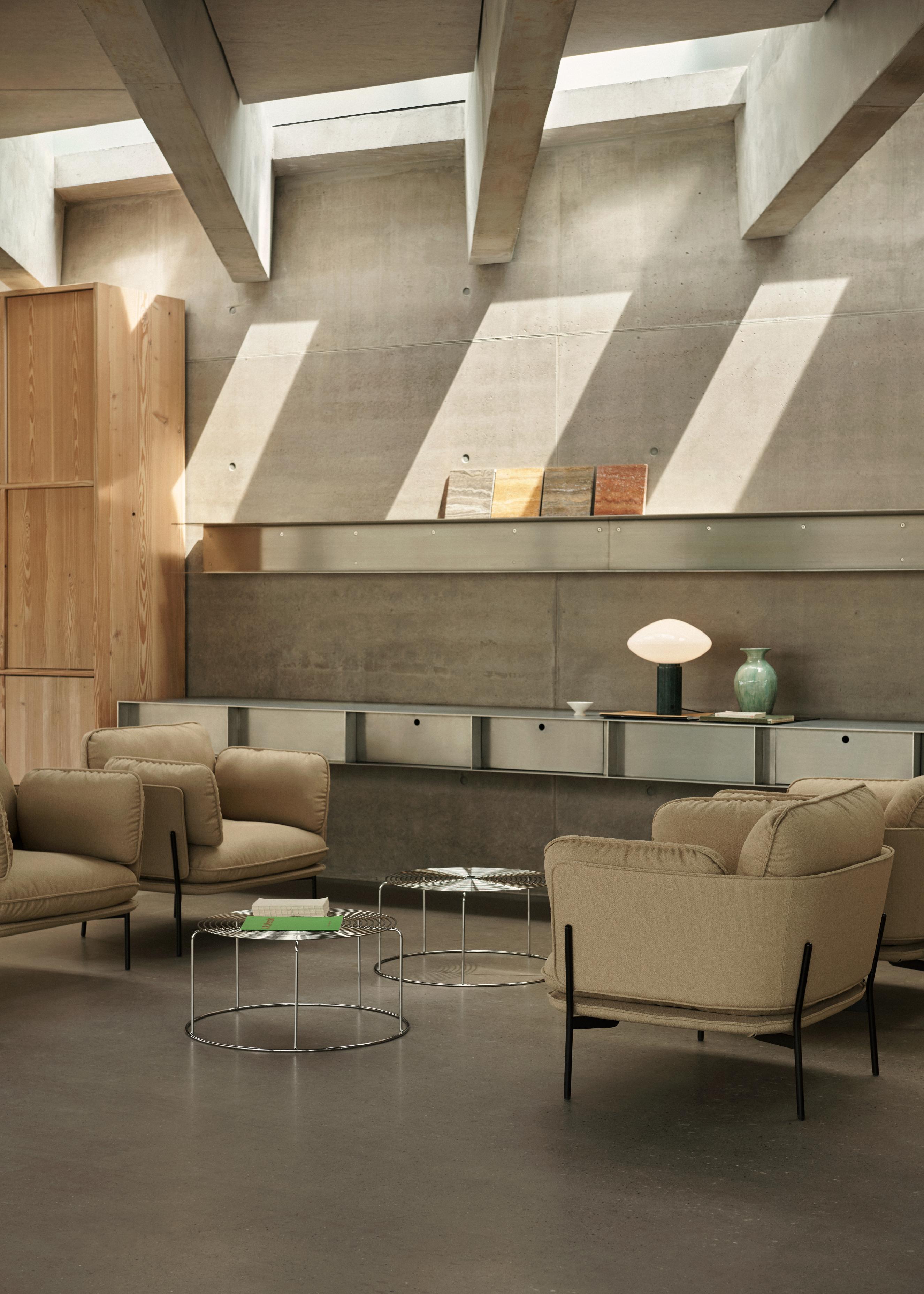 WIRE VP17 Coffee Table, Polished Steel