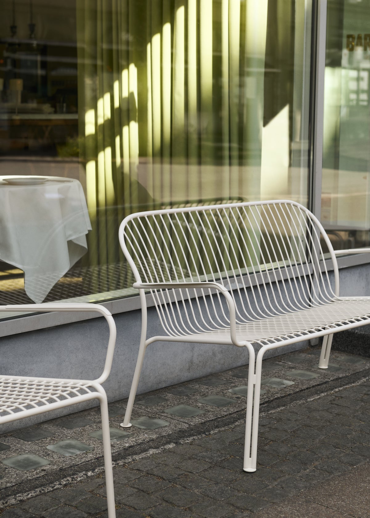 Outdoor bench with armrests THORVALD SC110 black