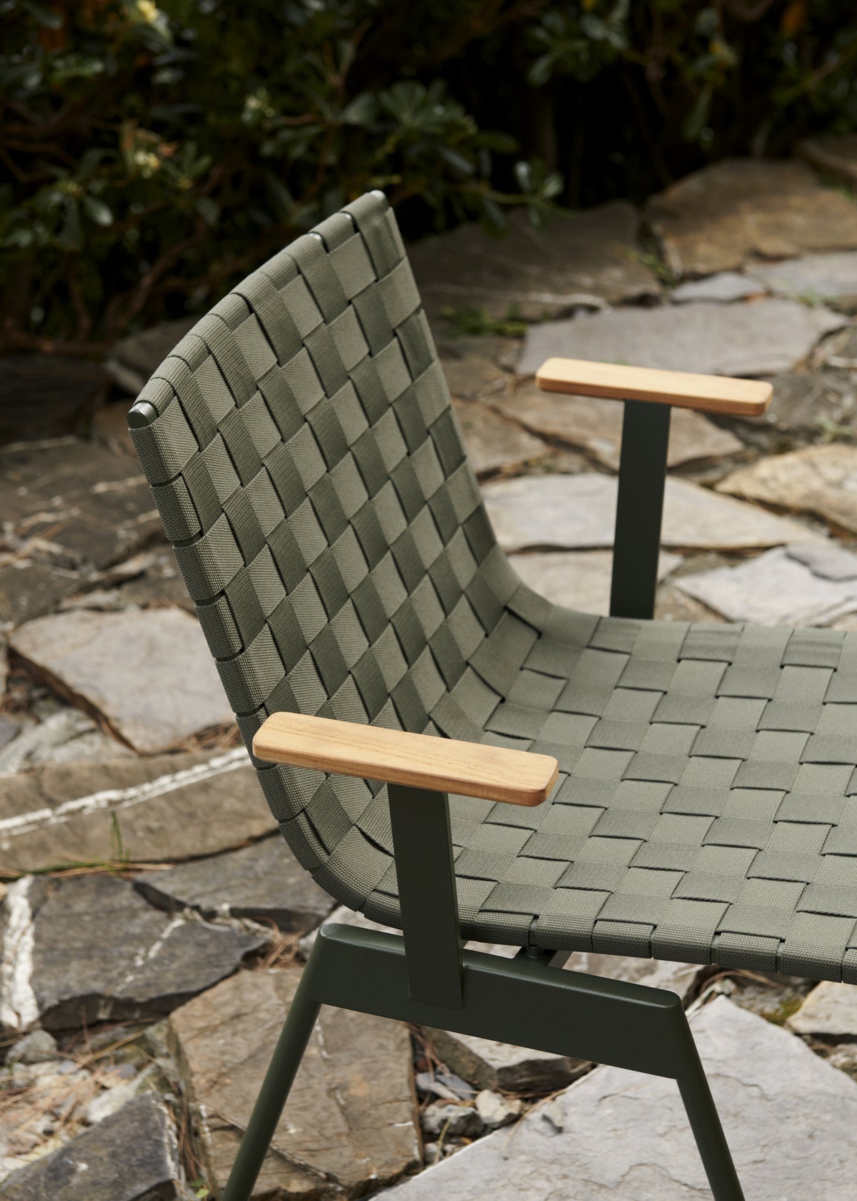 Outdoor chair with armrests VILLE AV34 dark green