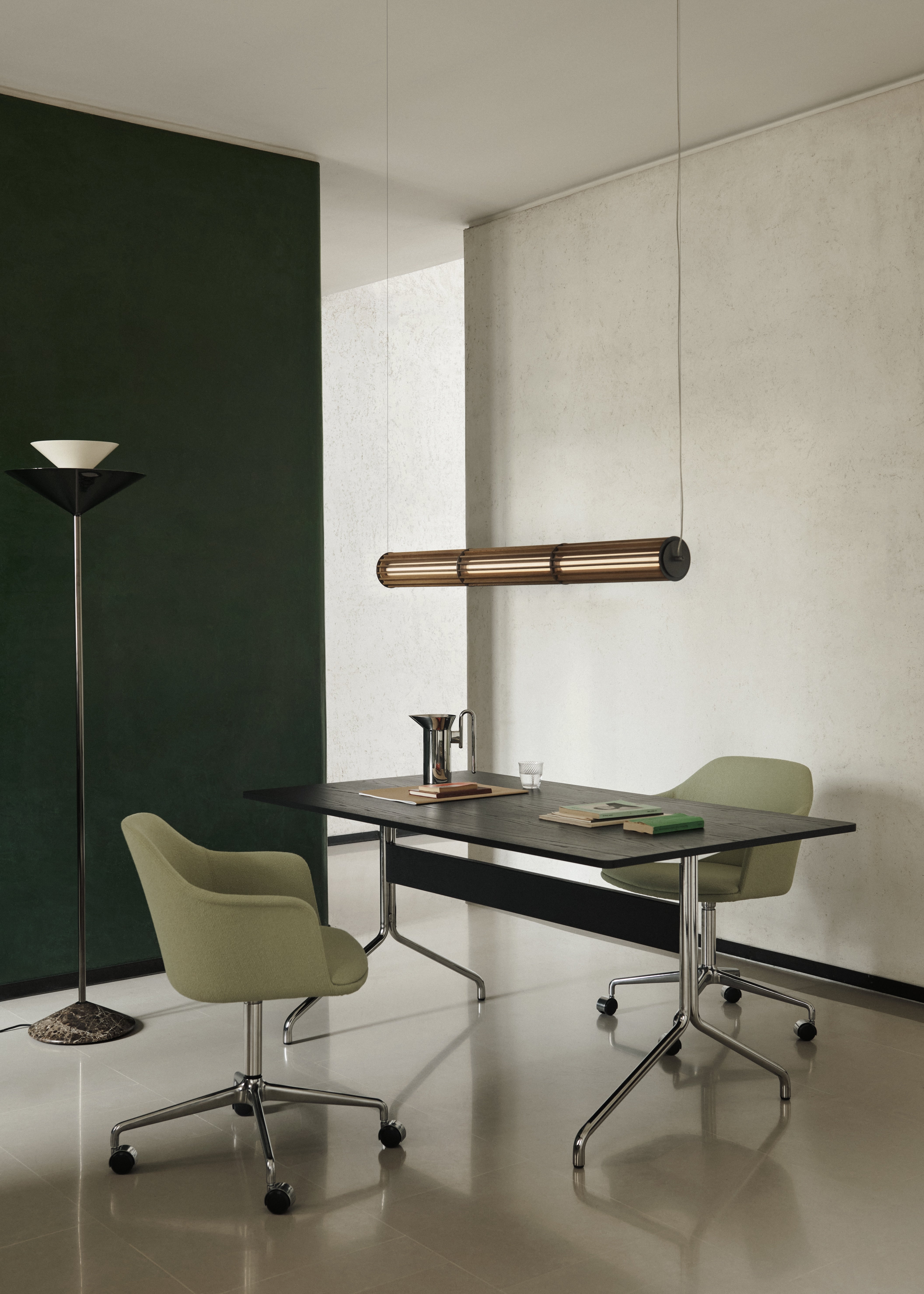 NUMBRA TY1 pendant lamp in aluminum with oak wood