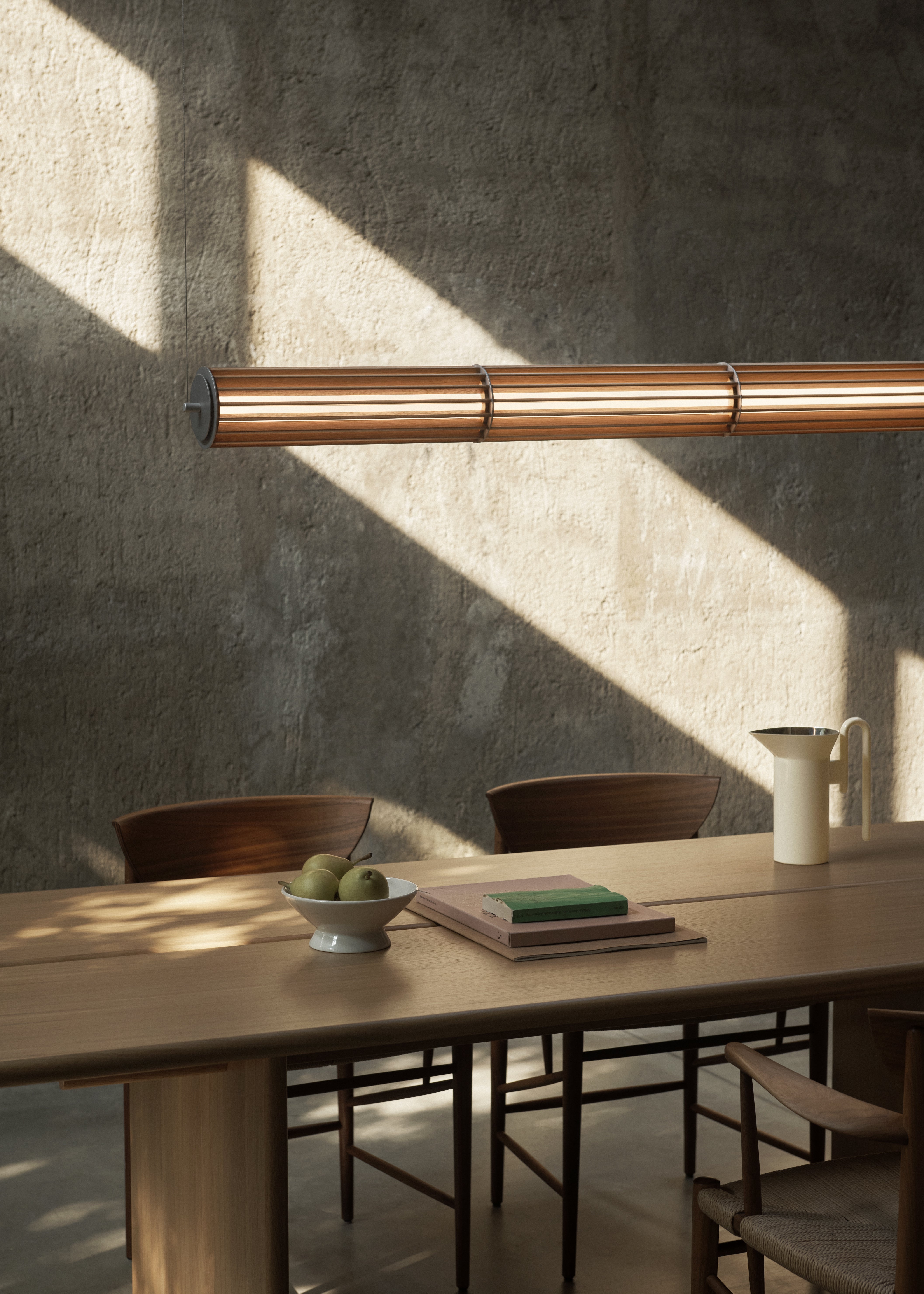 NUMBRA TY1 pendant lamp in aluminum with oak wood