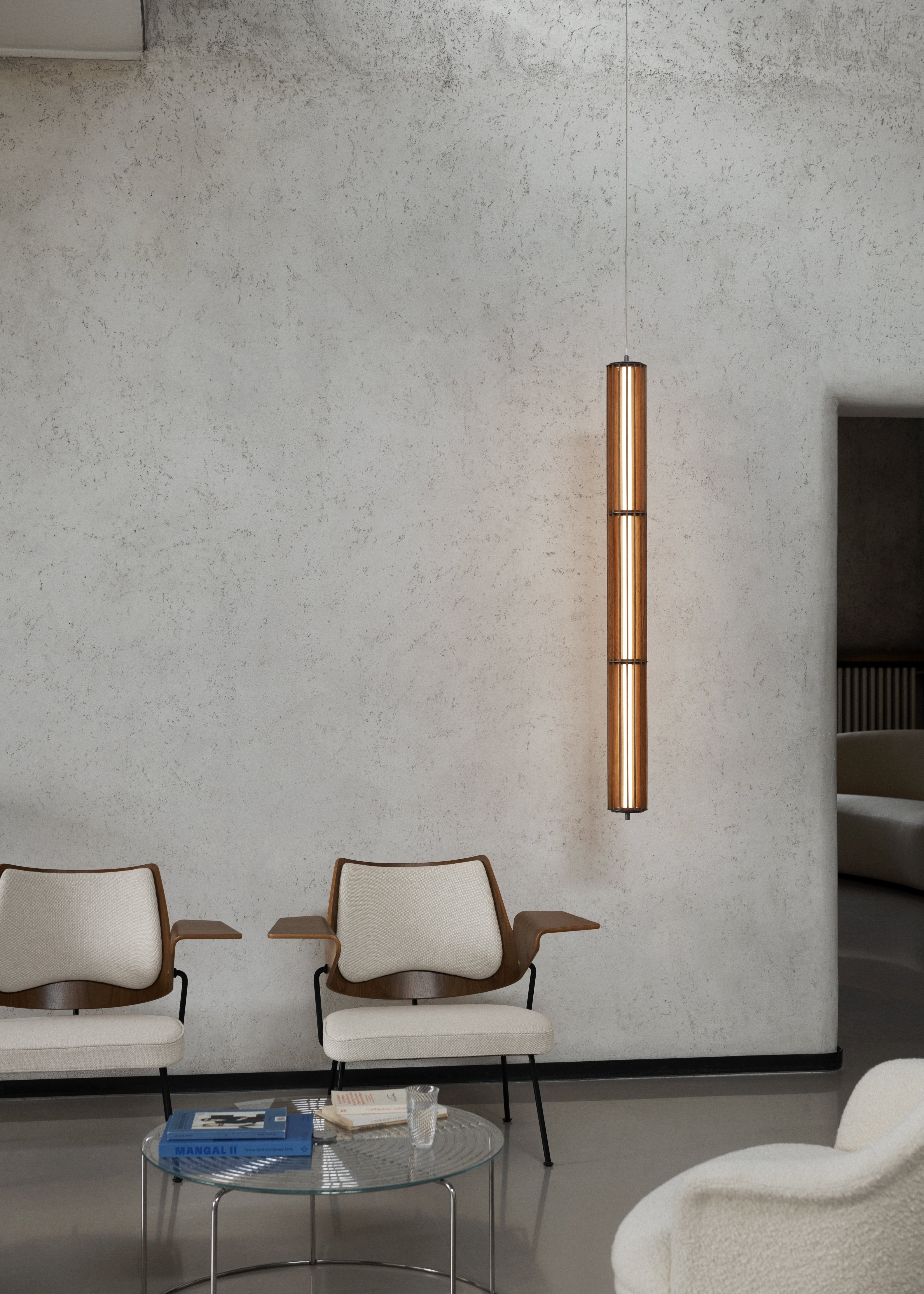 NUMBRA TY1 pendant lamp in aluminum with oak wood