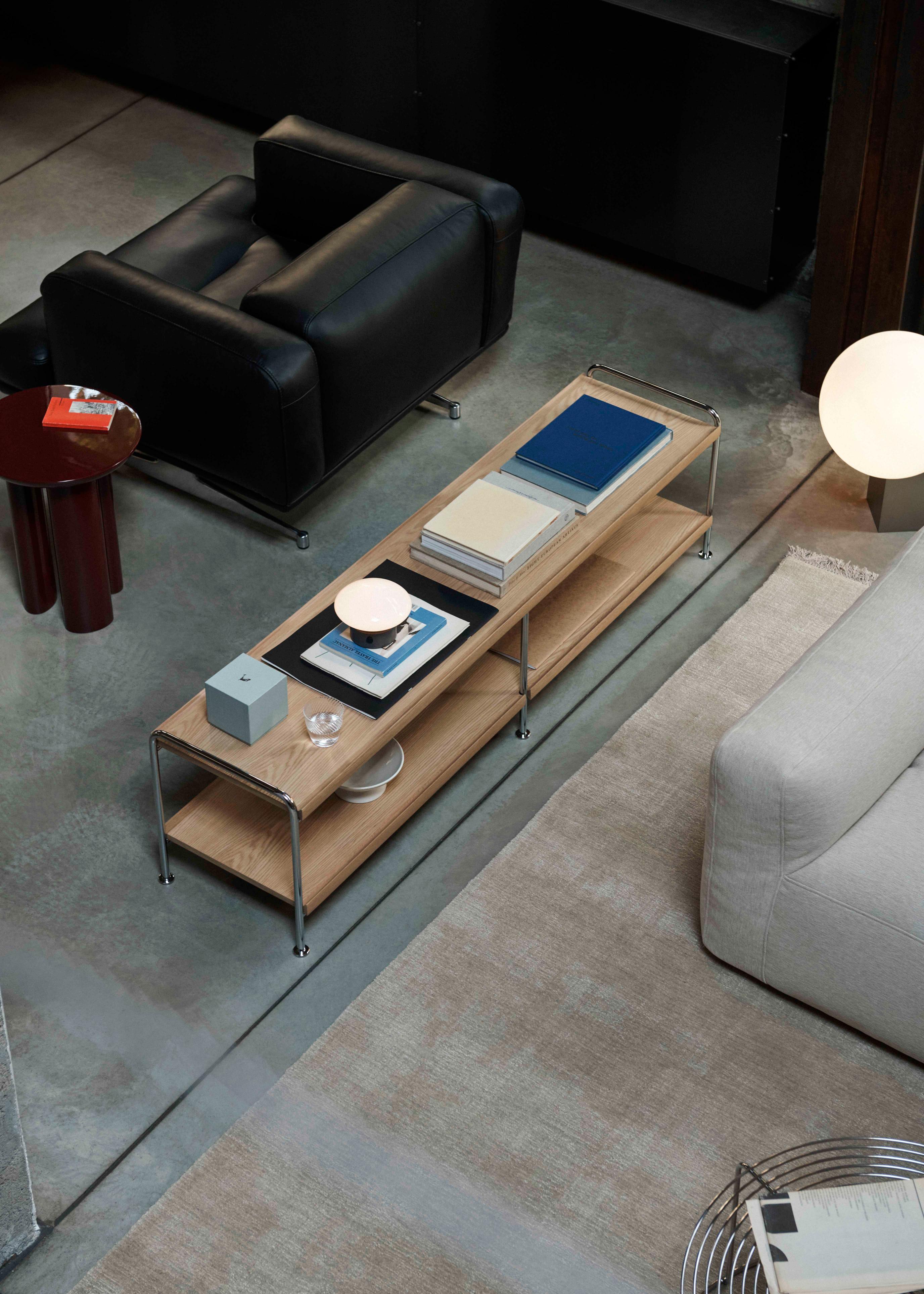 ALIMA NDS4 TV cabinet chrome with walnut wood