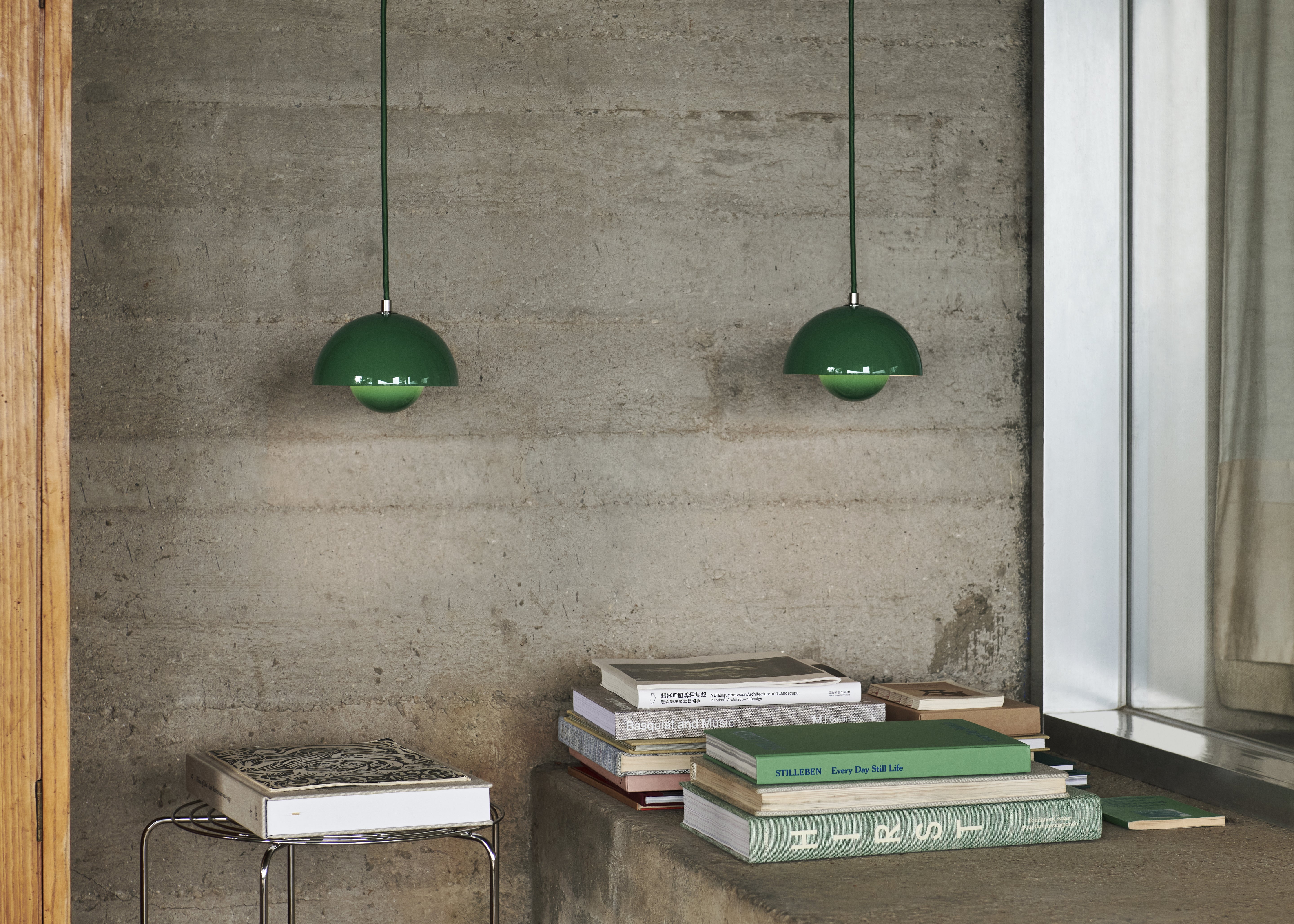 FLOWERPOT pendant lamp in vibrant green