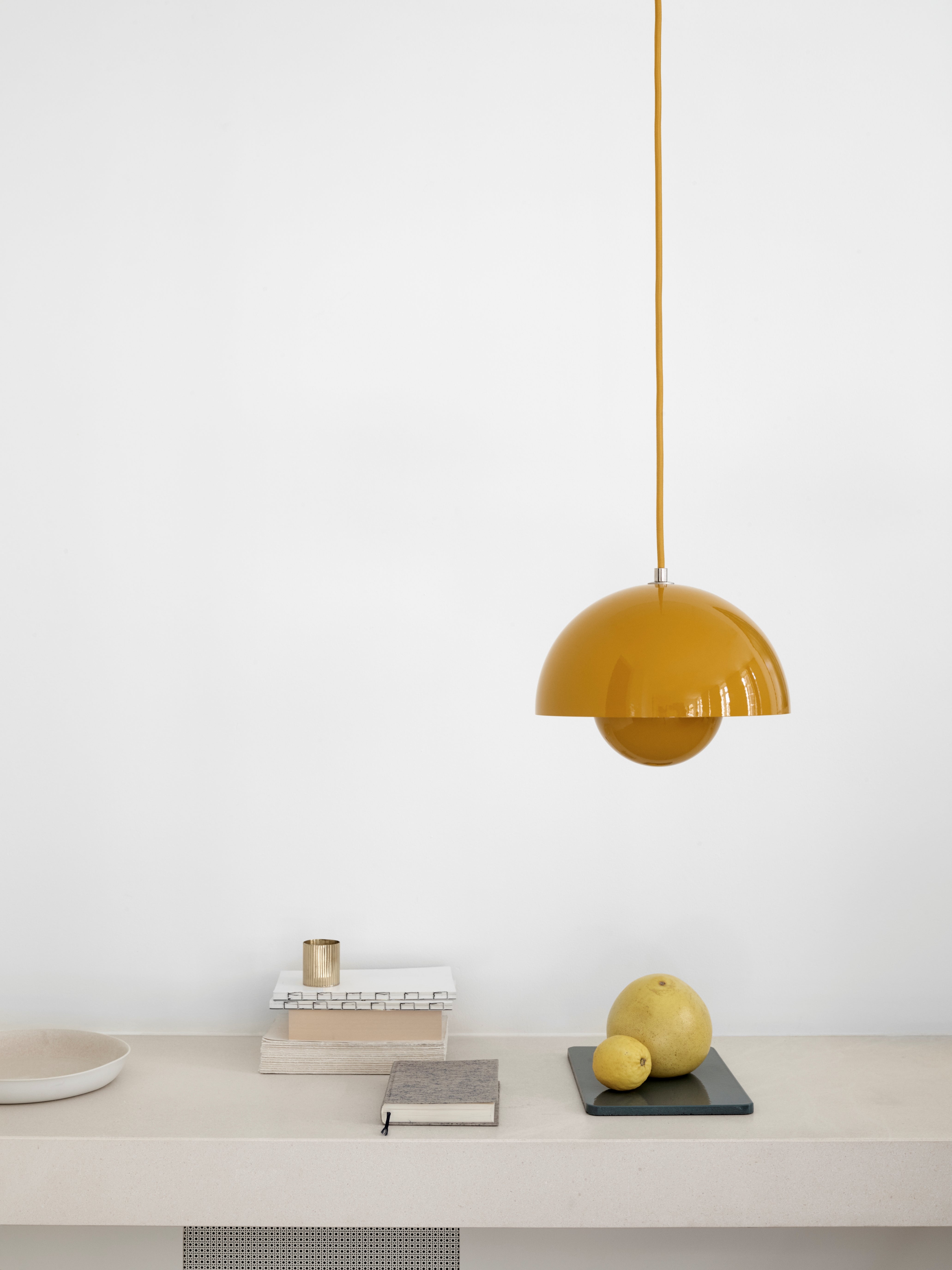 FLOWERPOT pendant lamp in mustard