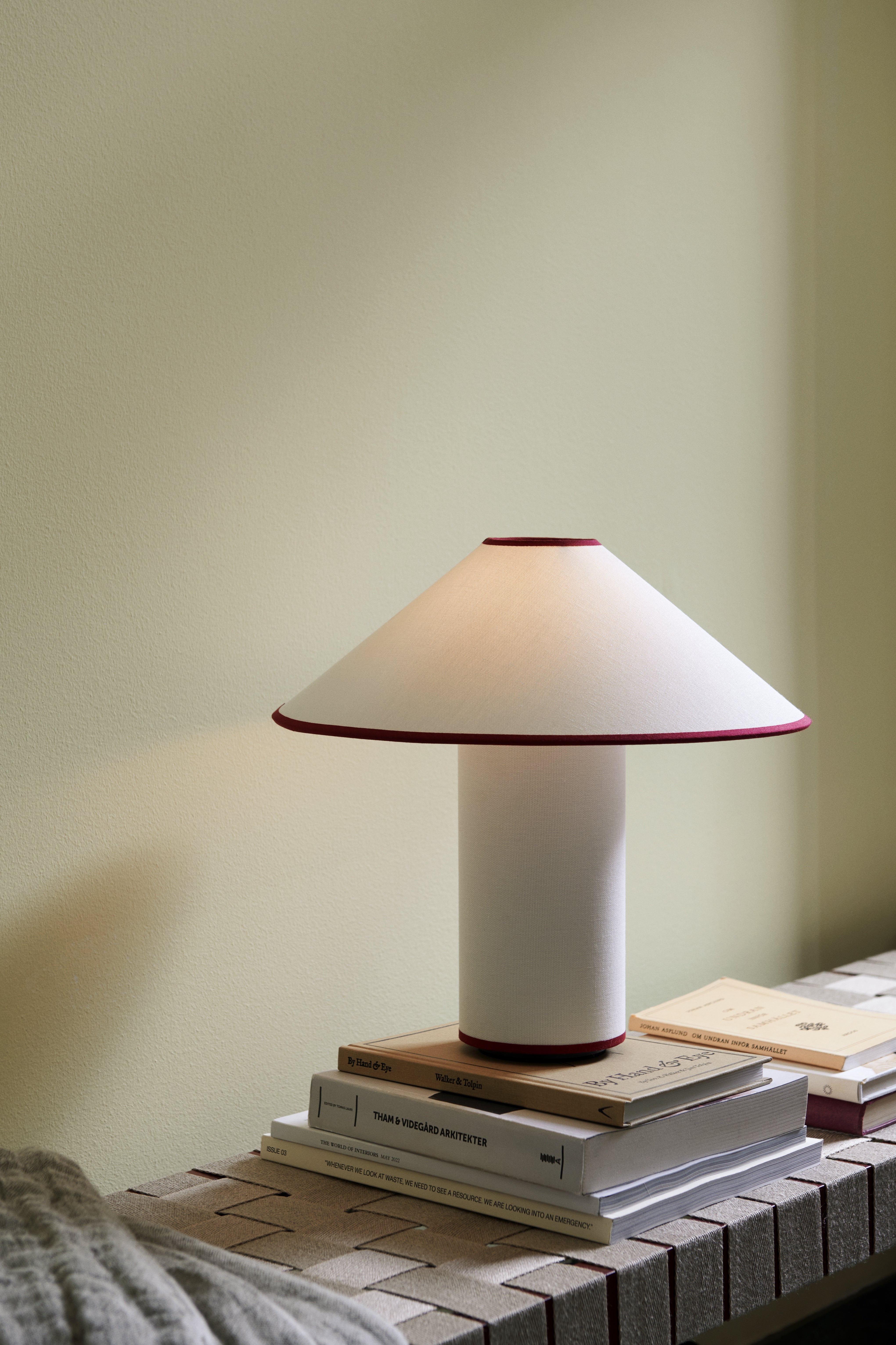 COLETTE ATD6 Table Lamp in White with Red Finish
