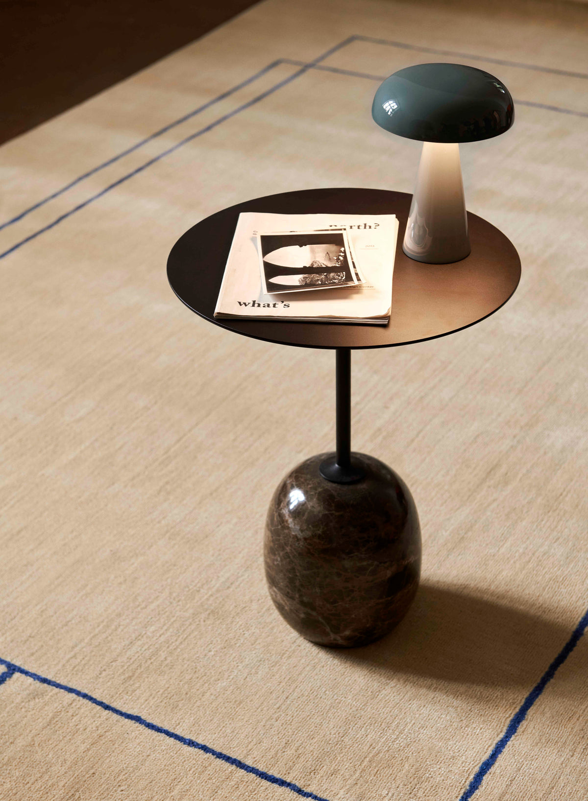 CRUISE brown rug with burgundy