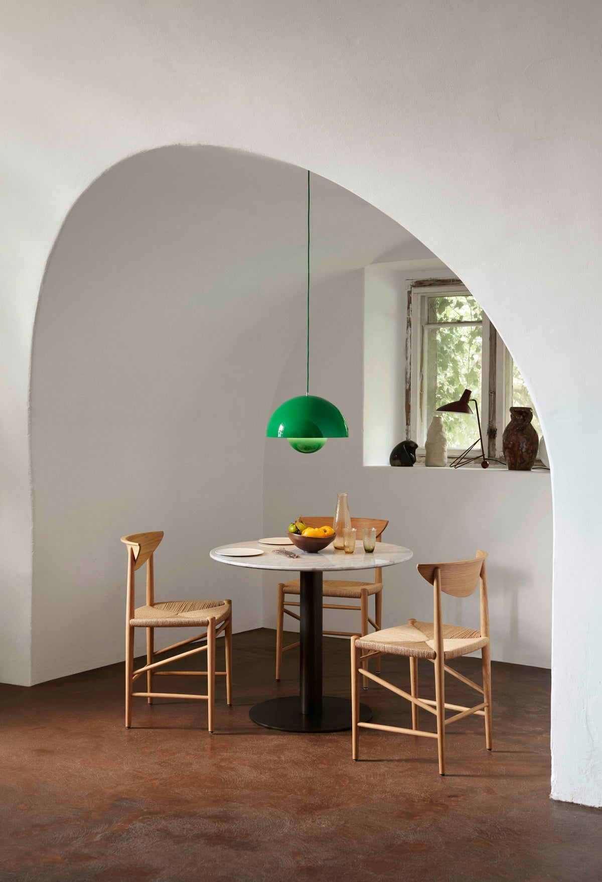 DRAWN HM3 chair in oiled oak with a woven seat