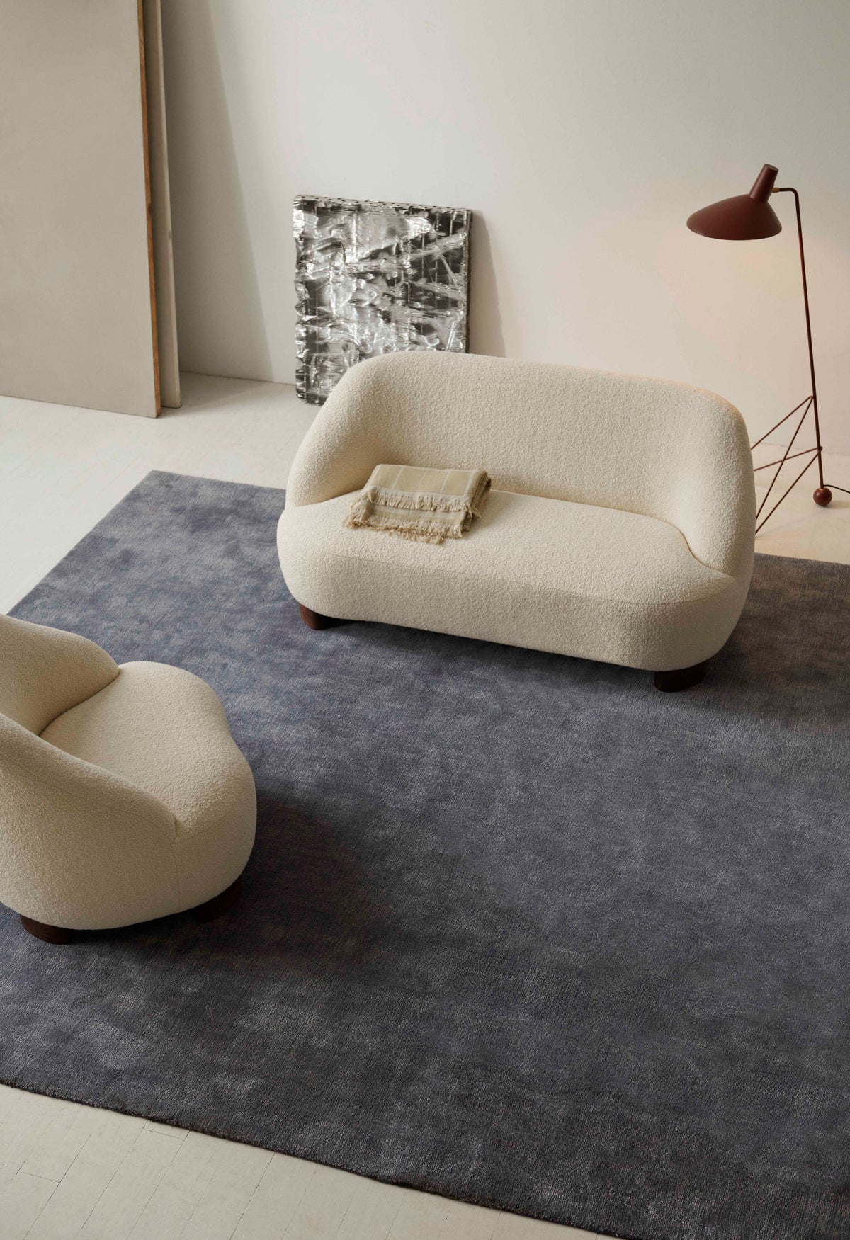 MARGAS LC3 Upholstered 2-Seater Sofa with Oak Base