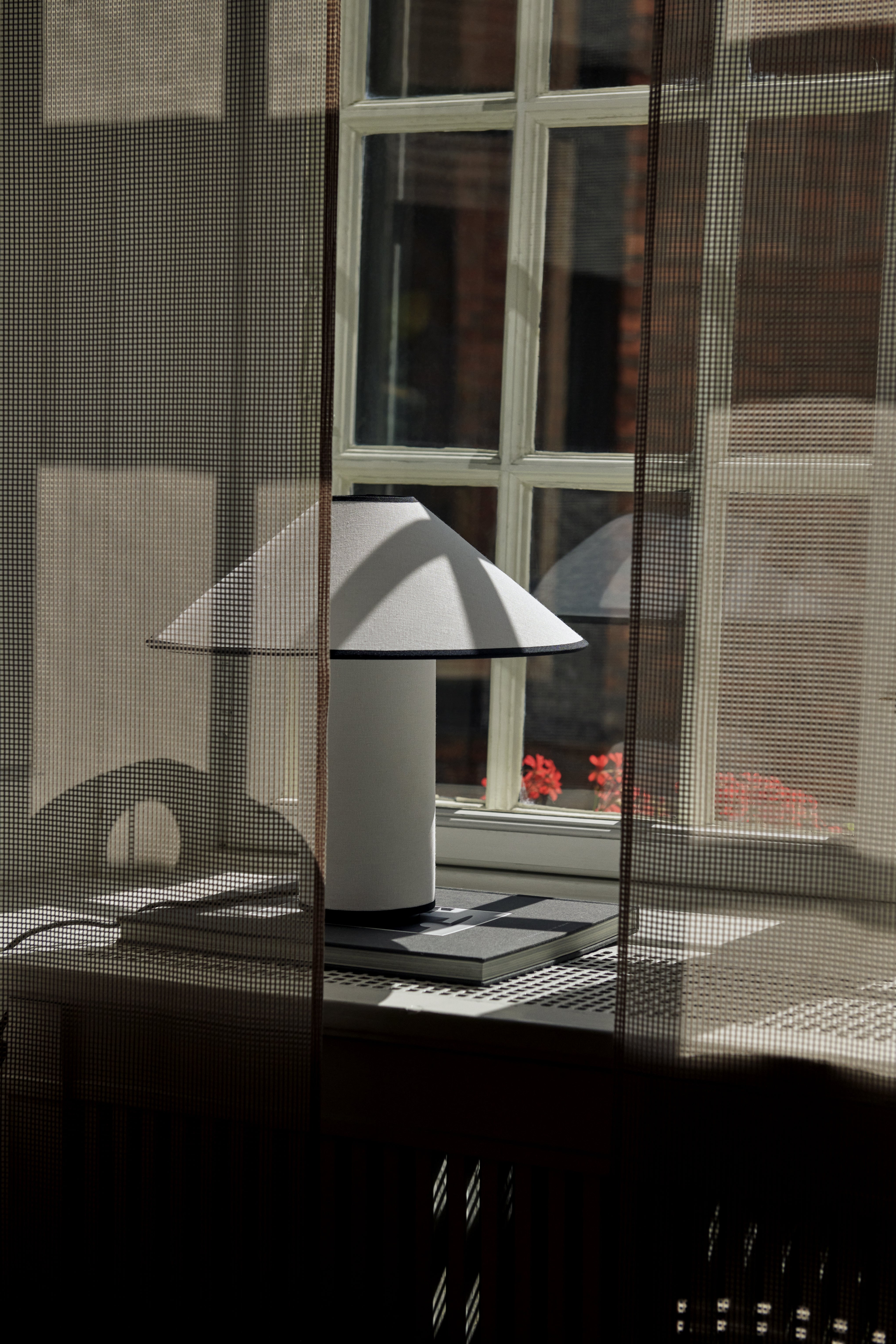 COLETTE ATD6 Table Lamp in White with Red Finish