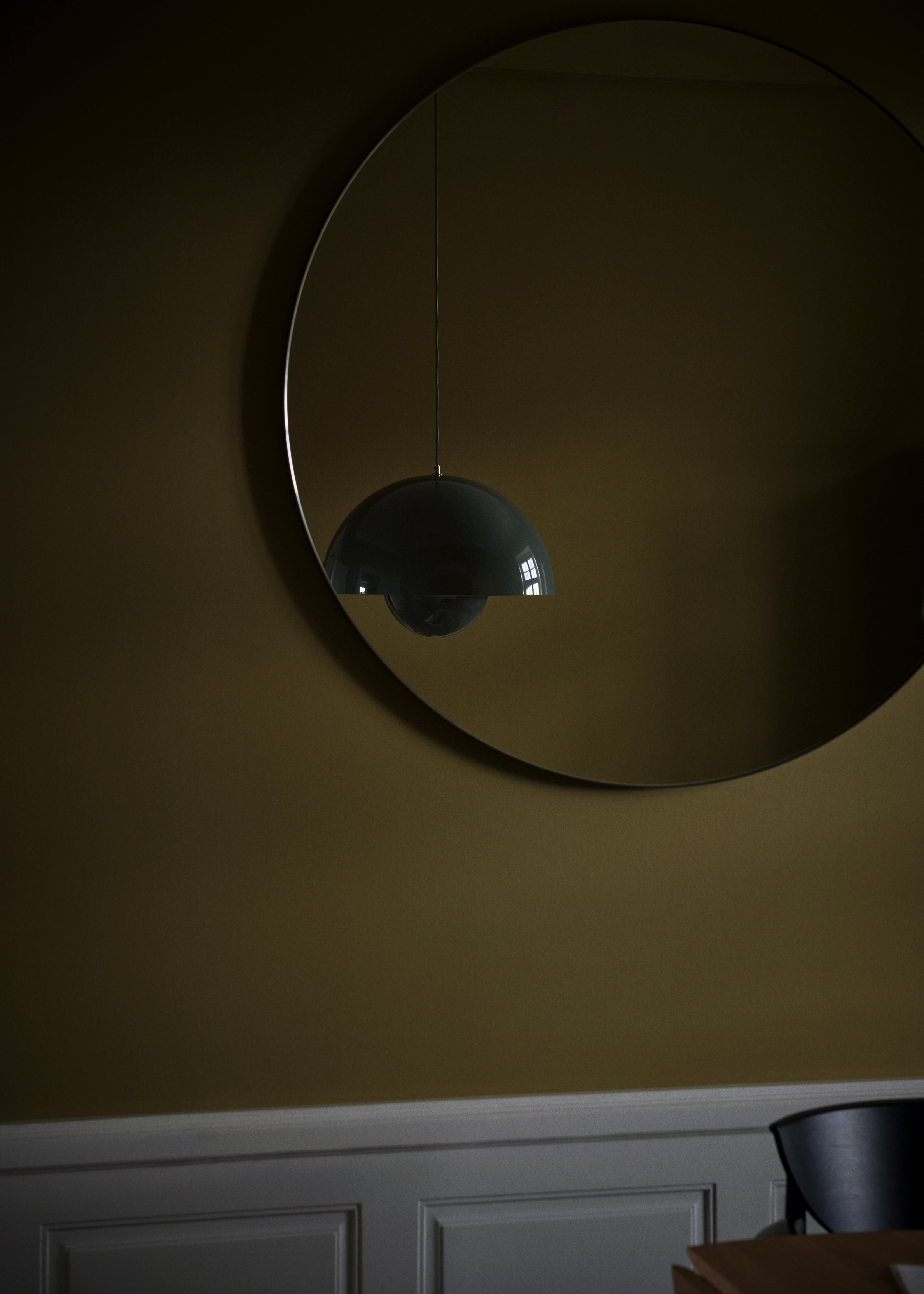 FLOWERPOT pendant lamp in gray-blue