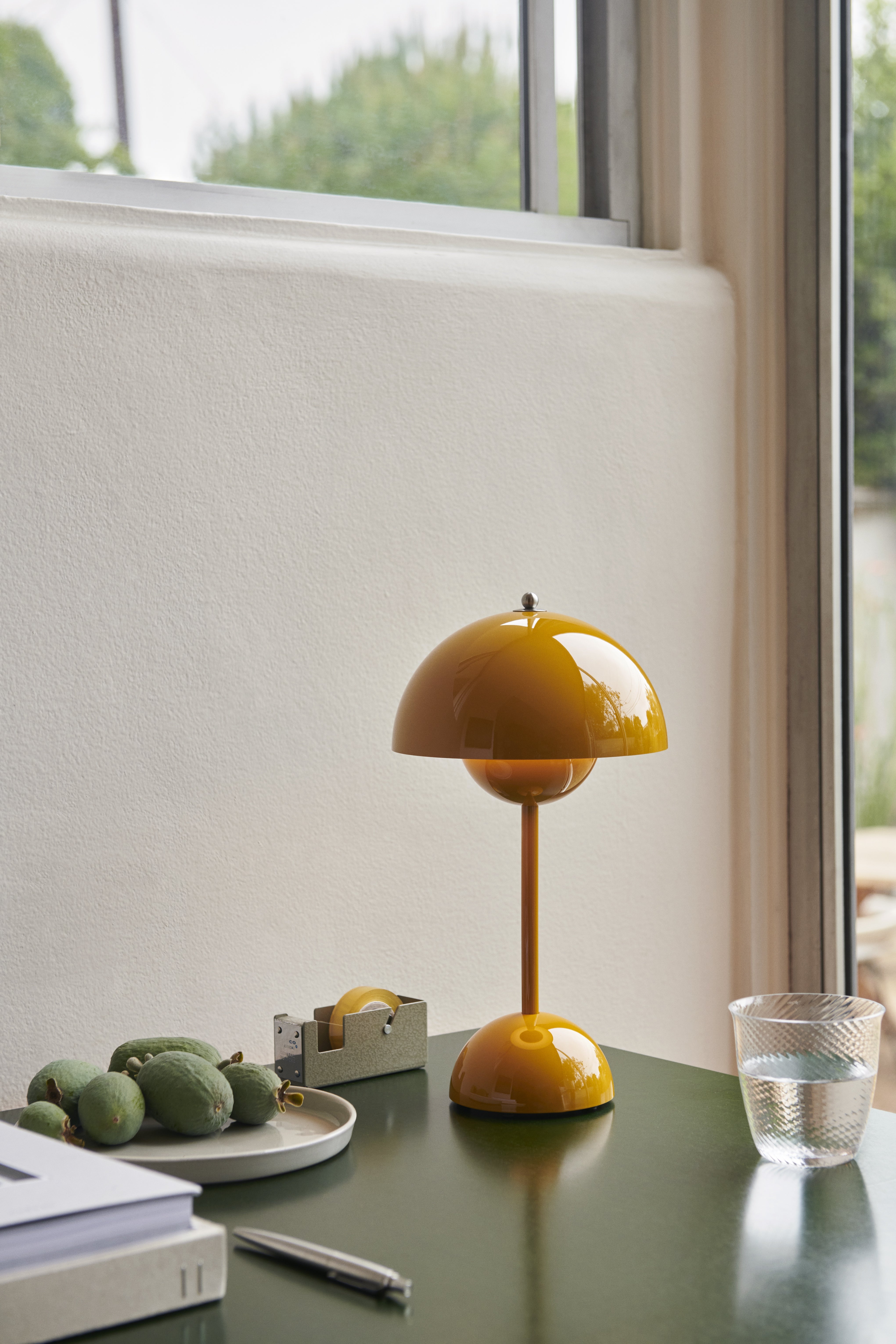 FLOWERPOT VP9 Portable Lamp in Mustard