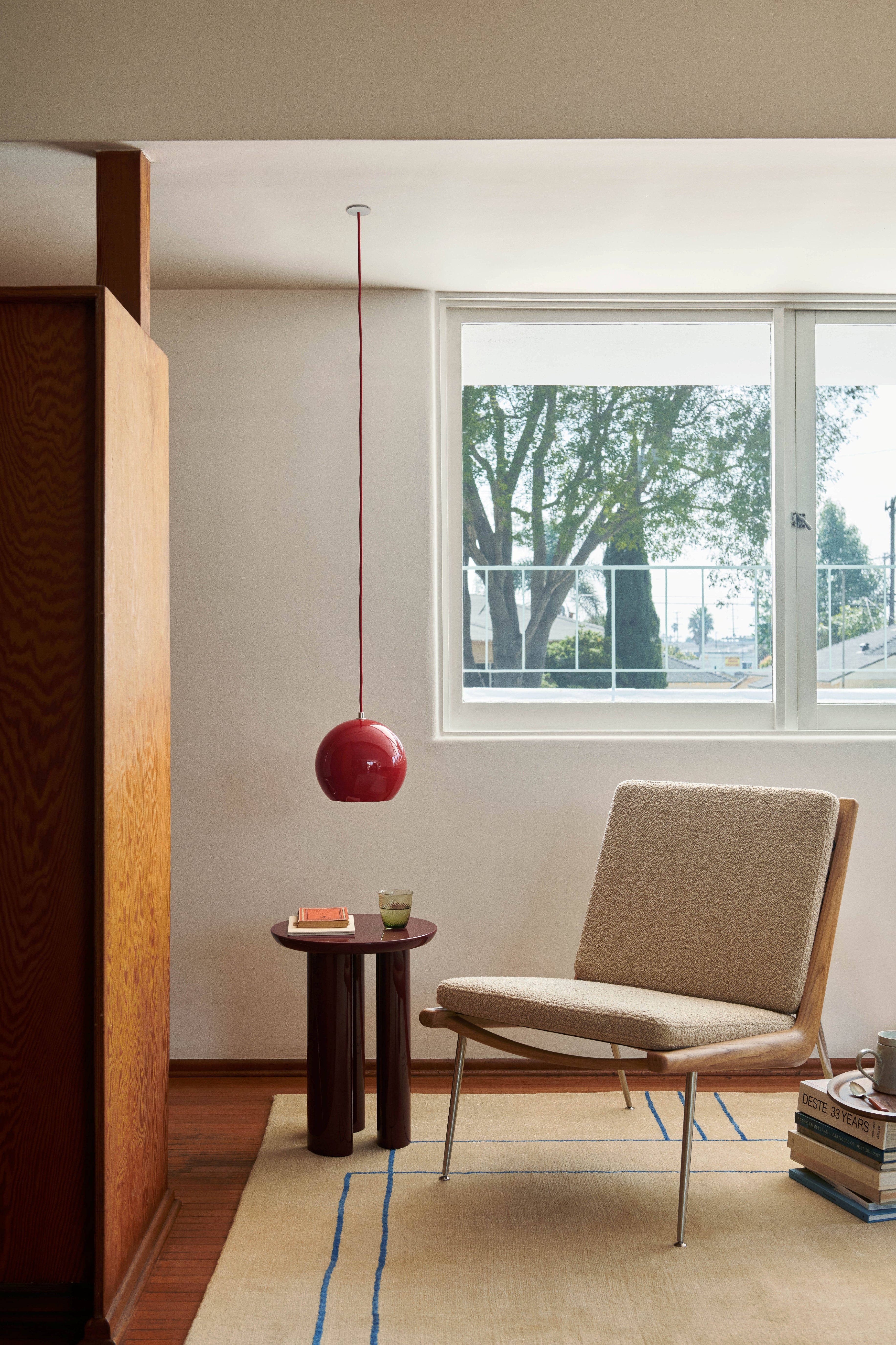 TOPAN VP6 pendant lamp with a red shade