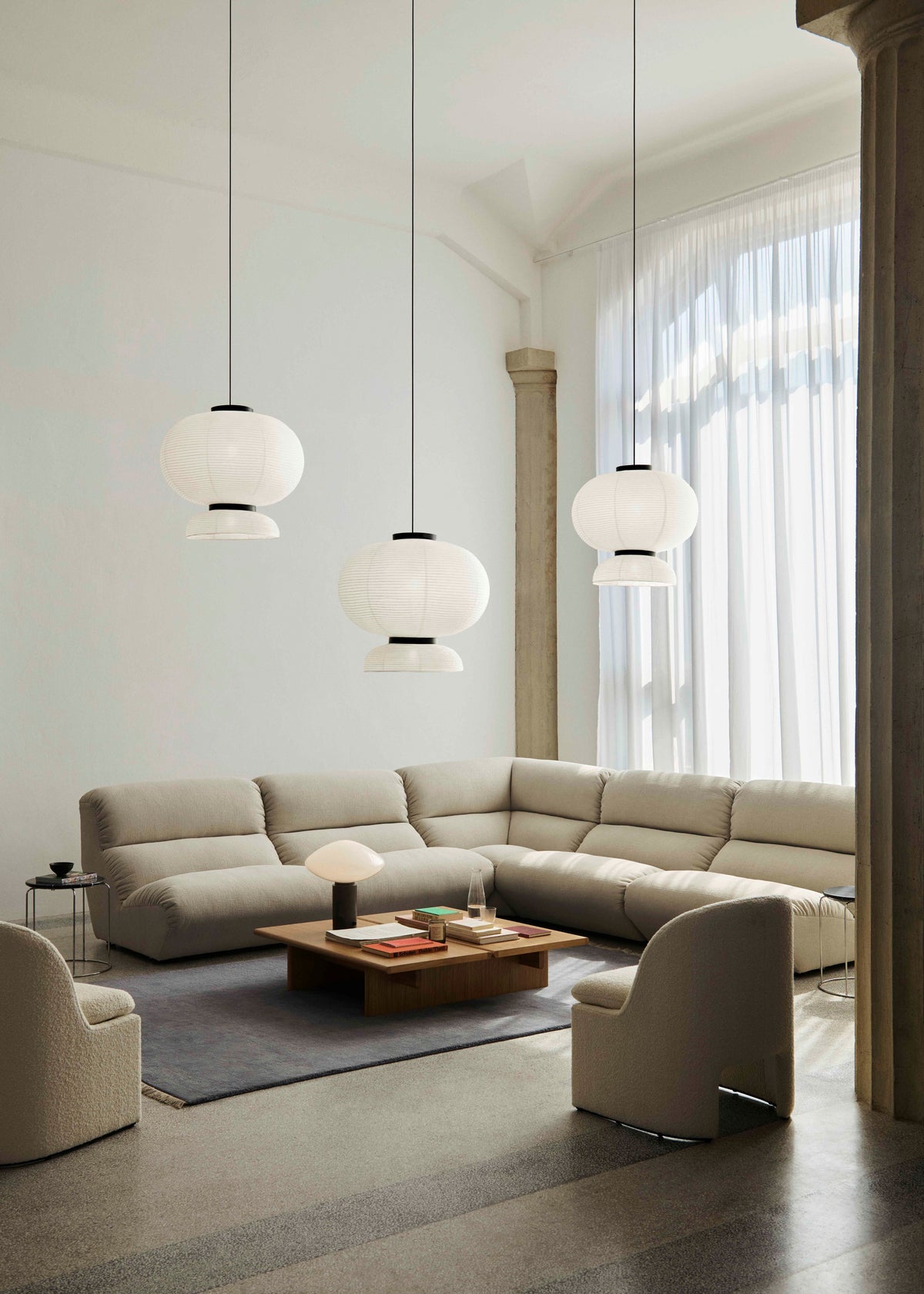Upholstered corner module modular sofa HI LO AV55