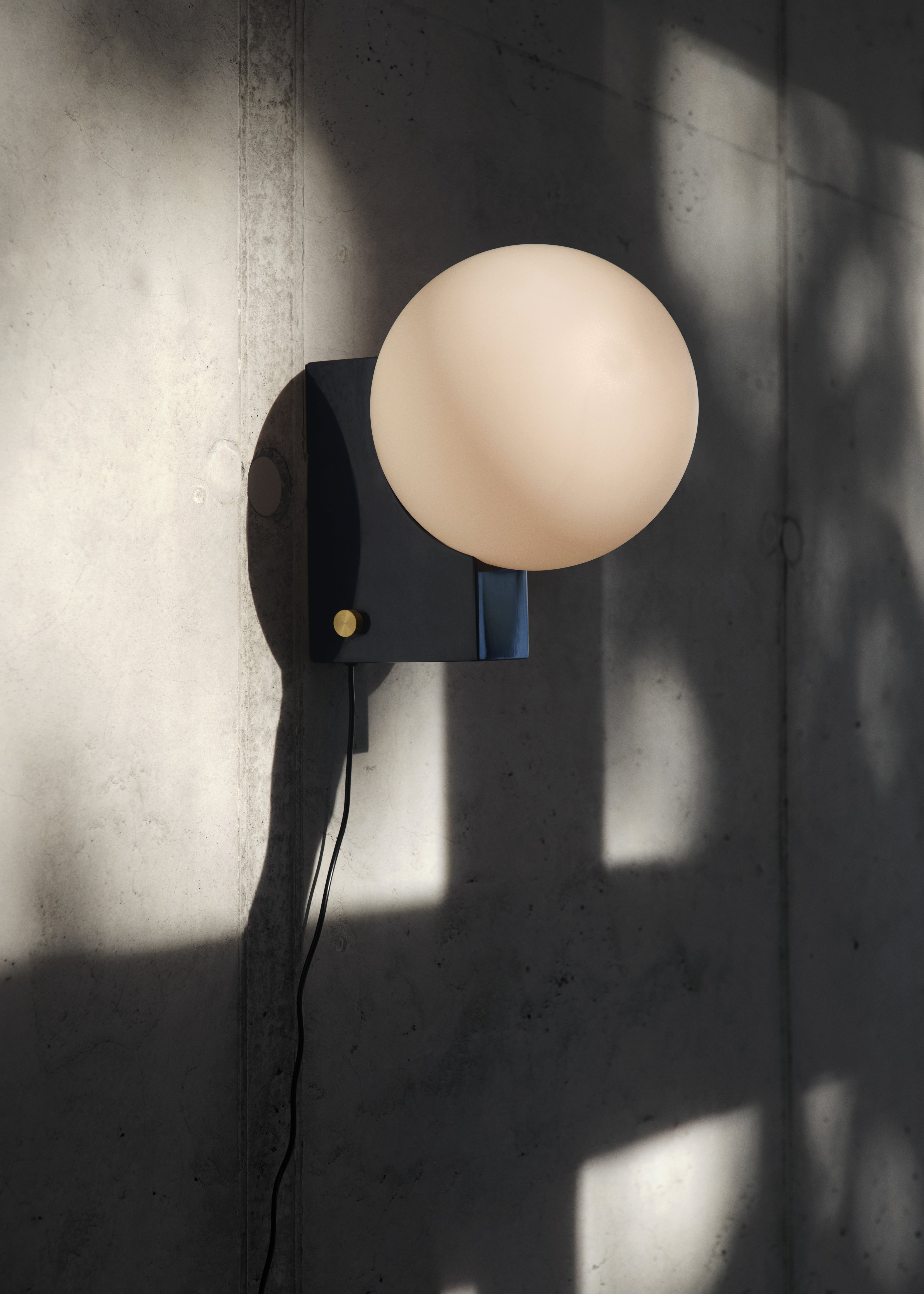 WALL LAMP JOURNEY SH2 glass shade with gray base