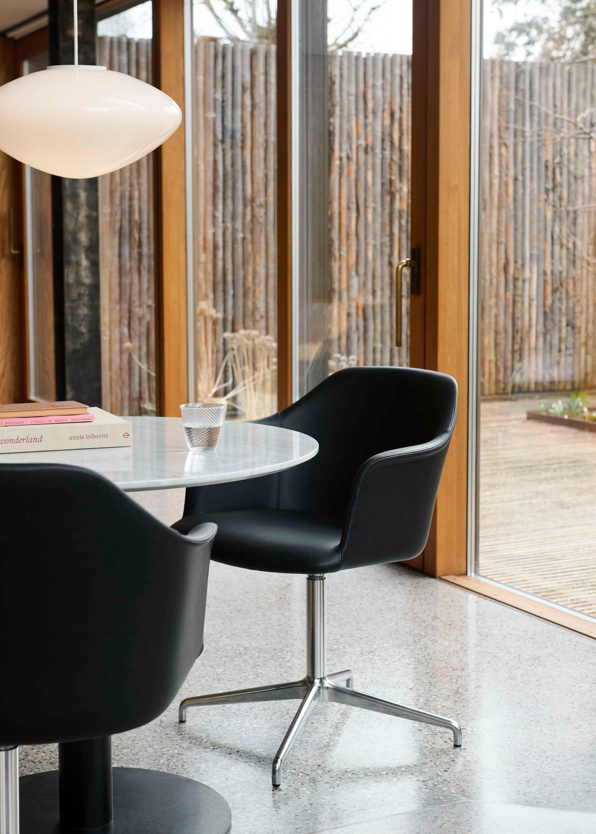 RELY HW38 office chair in red with an aluminum base