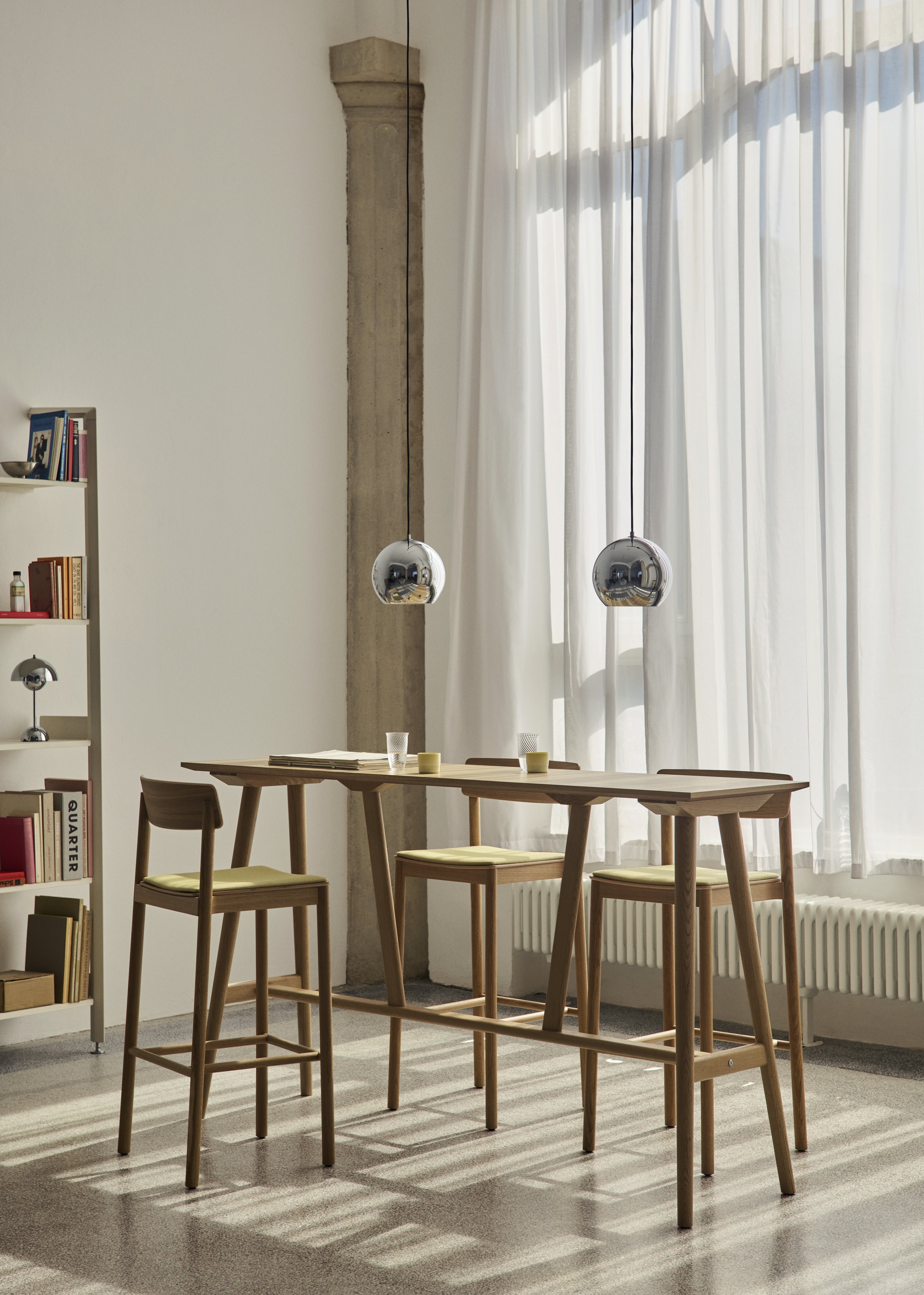 TOPAN VP6 pendant lamp with a red shade