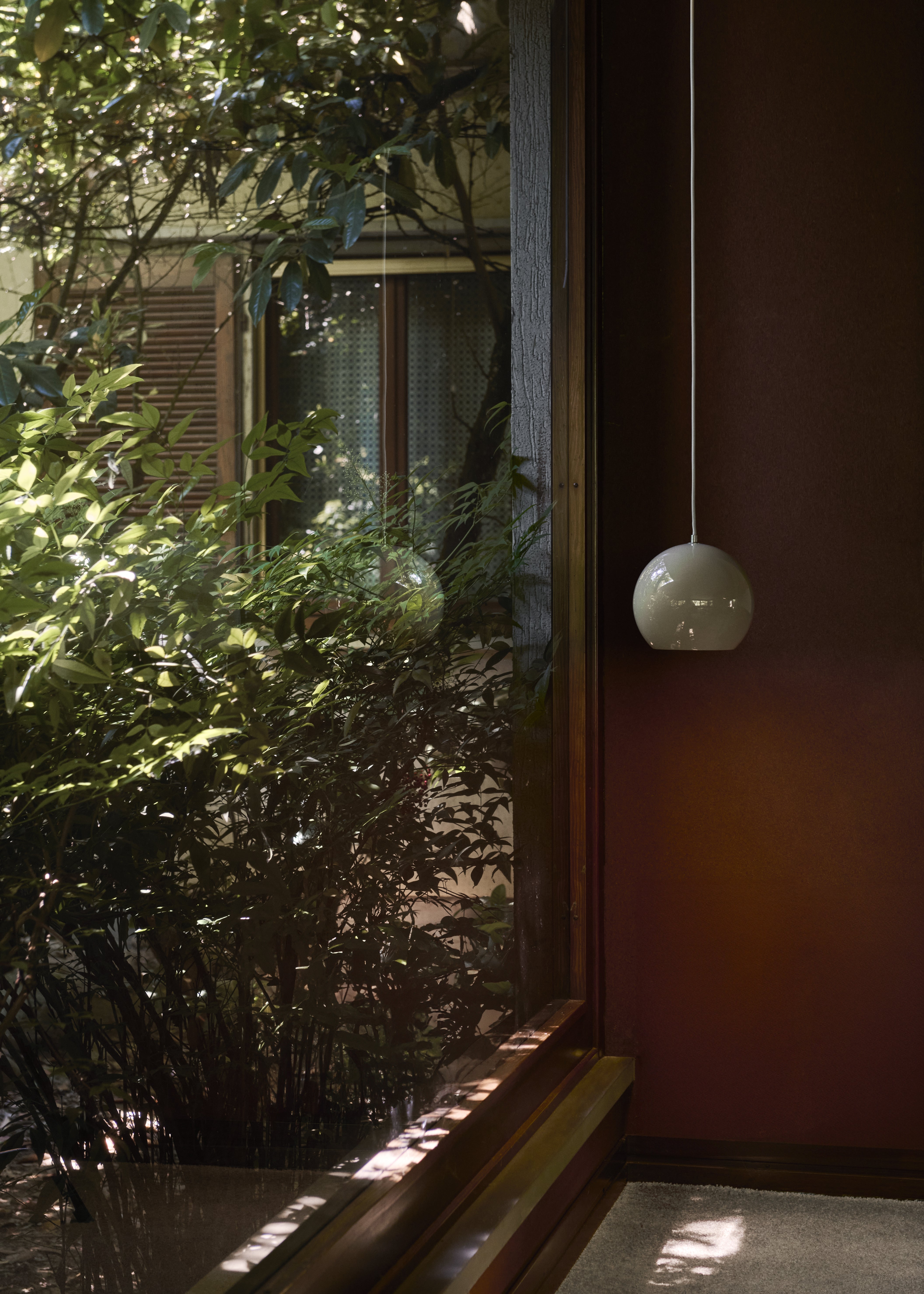 TOPAN VP6 pendant lamp with a red shade