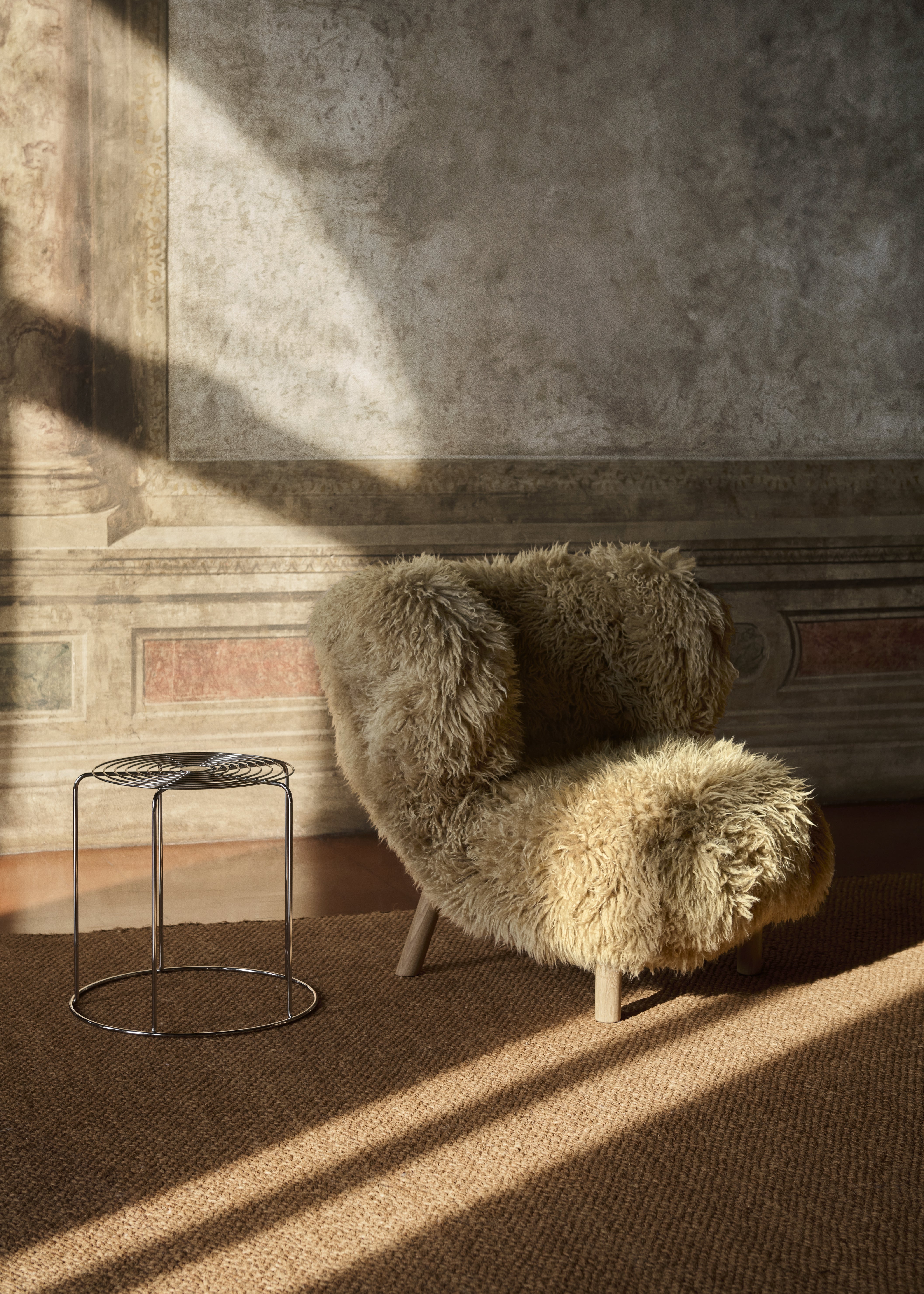 WIRE VP11 Stool polished steel