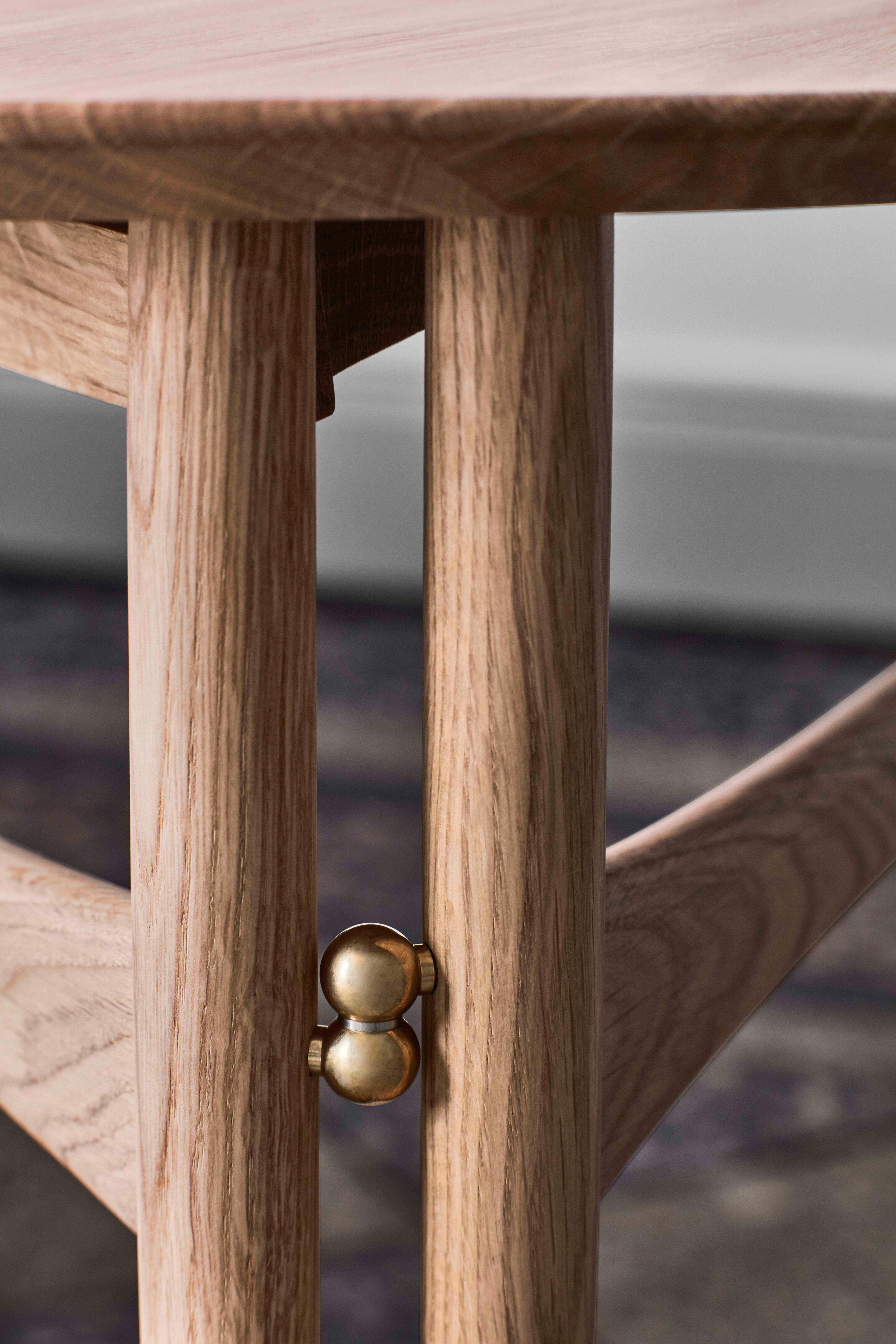 Round Folding Table DROP LEAF HM6 oiled oak wood