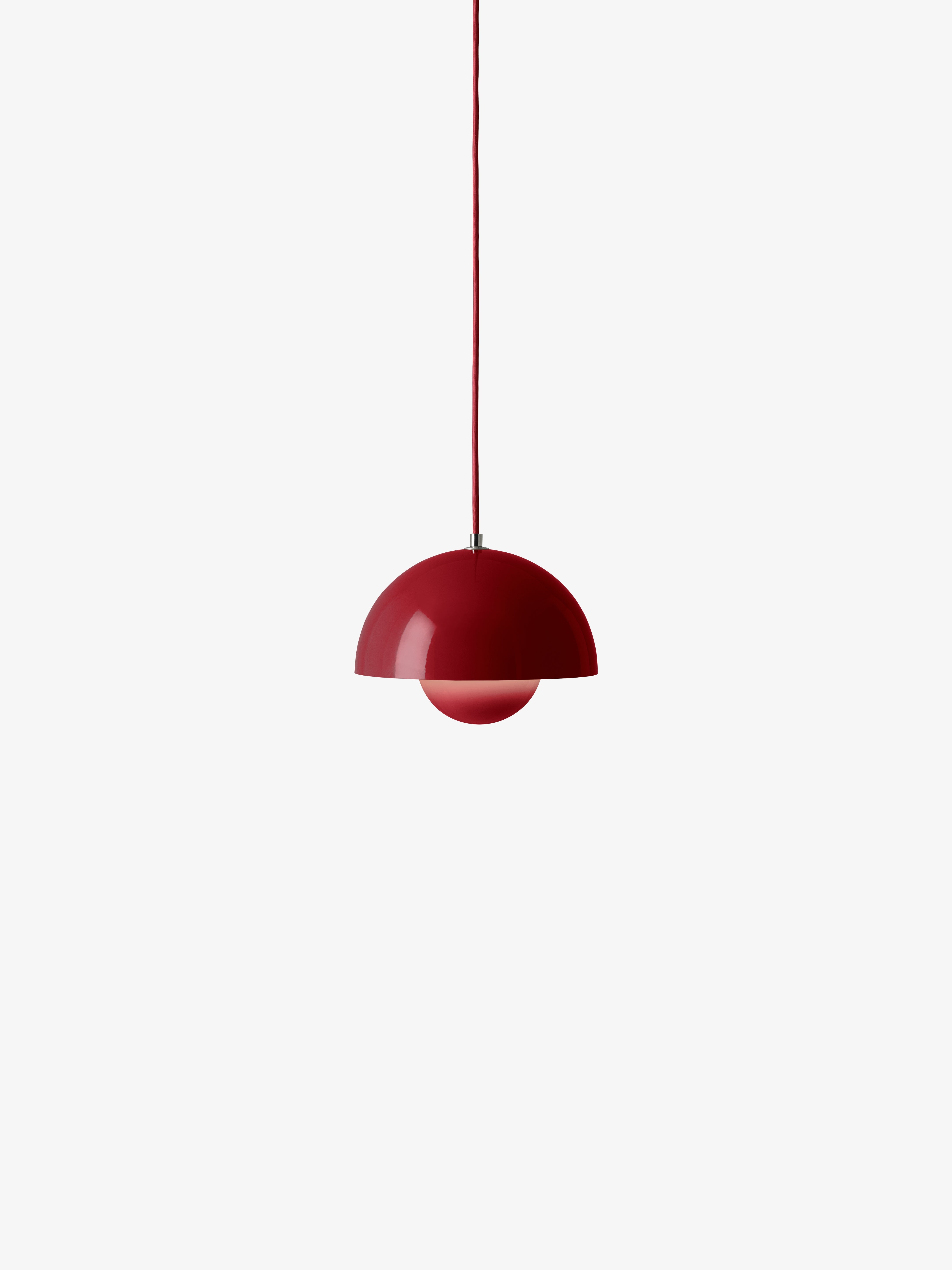 FLOWERPOT hanging lamp in wine red