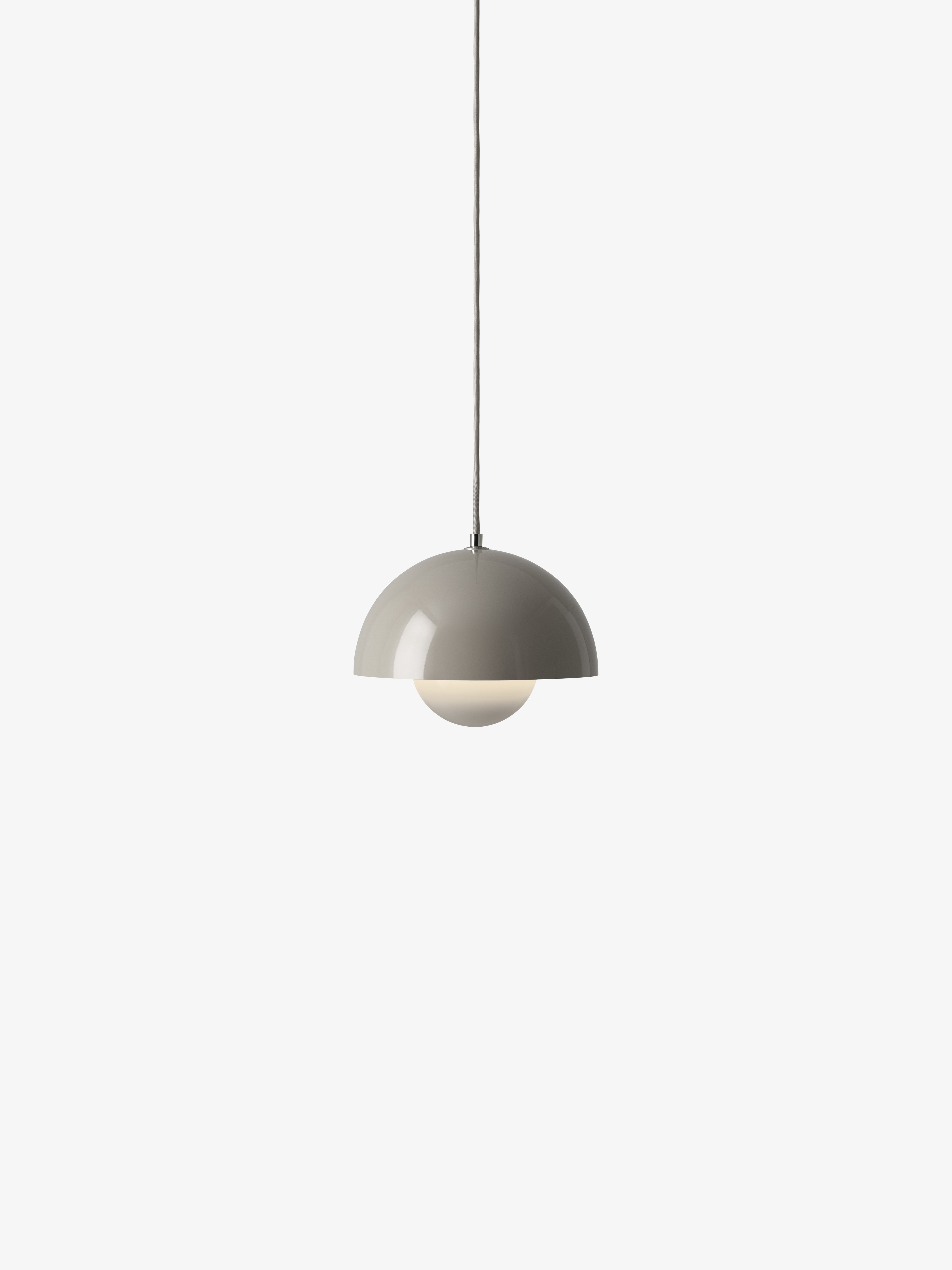 FLOWERPOT pendant lamp in gray-beige