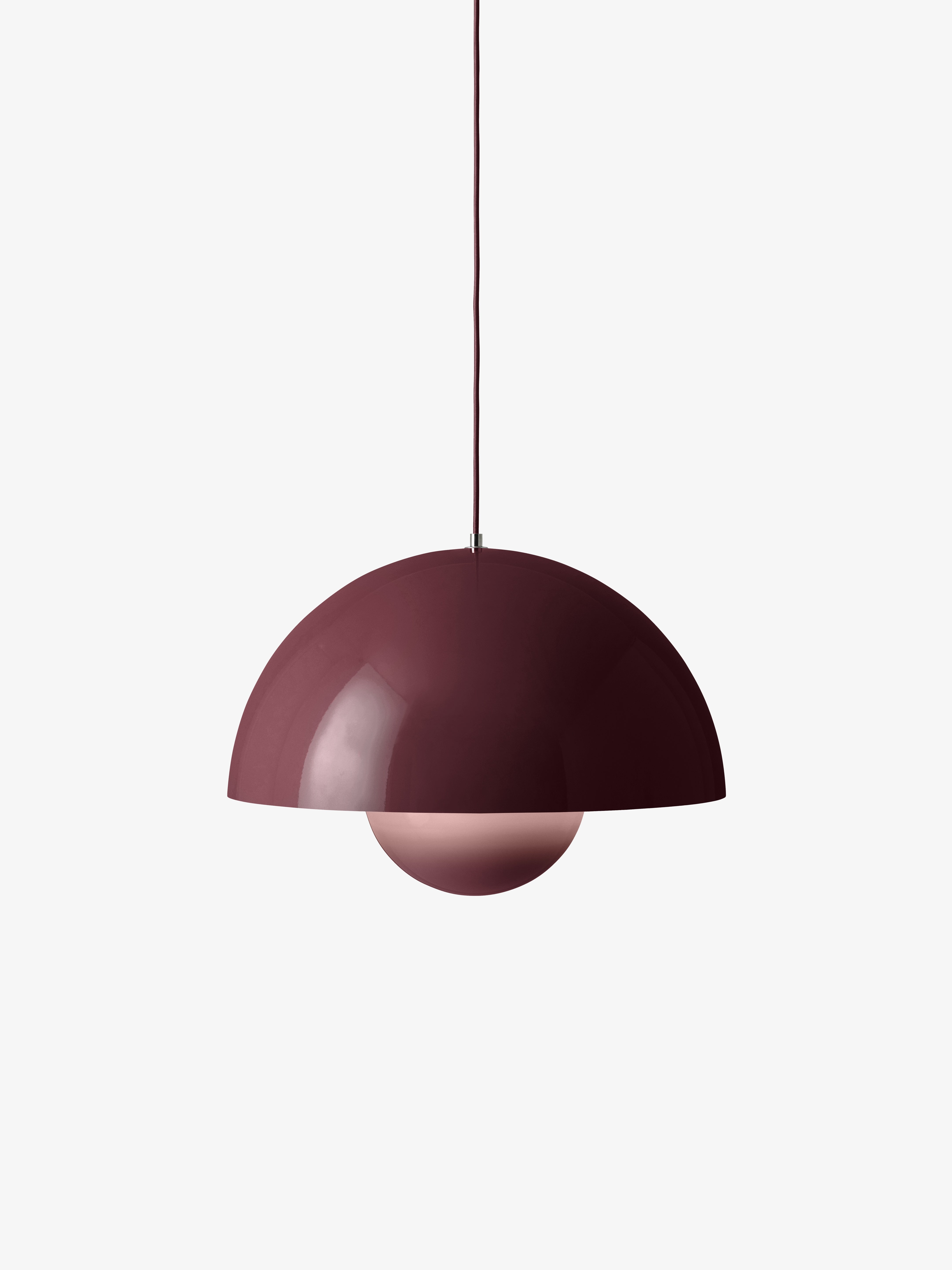 FLOWERPOT pendant lamp in dark plum