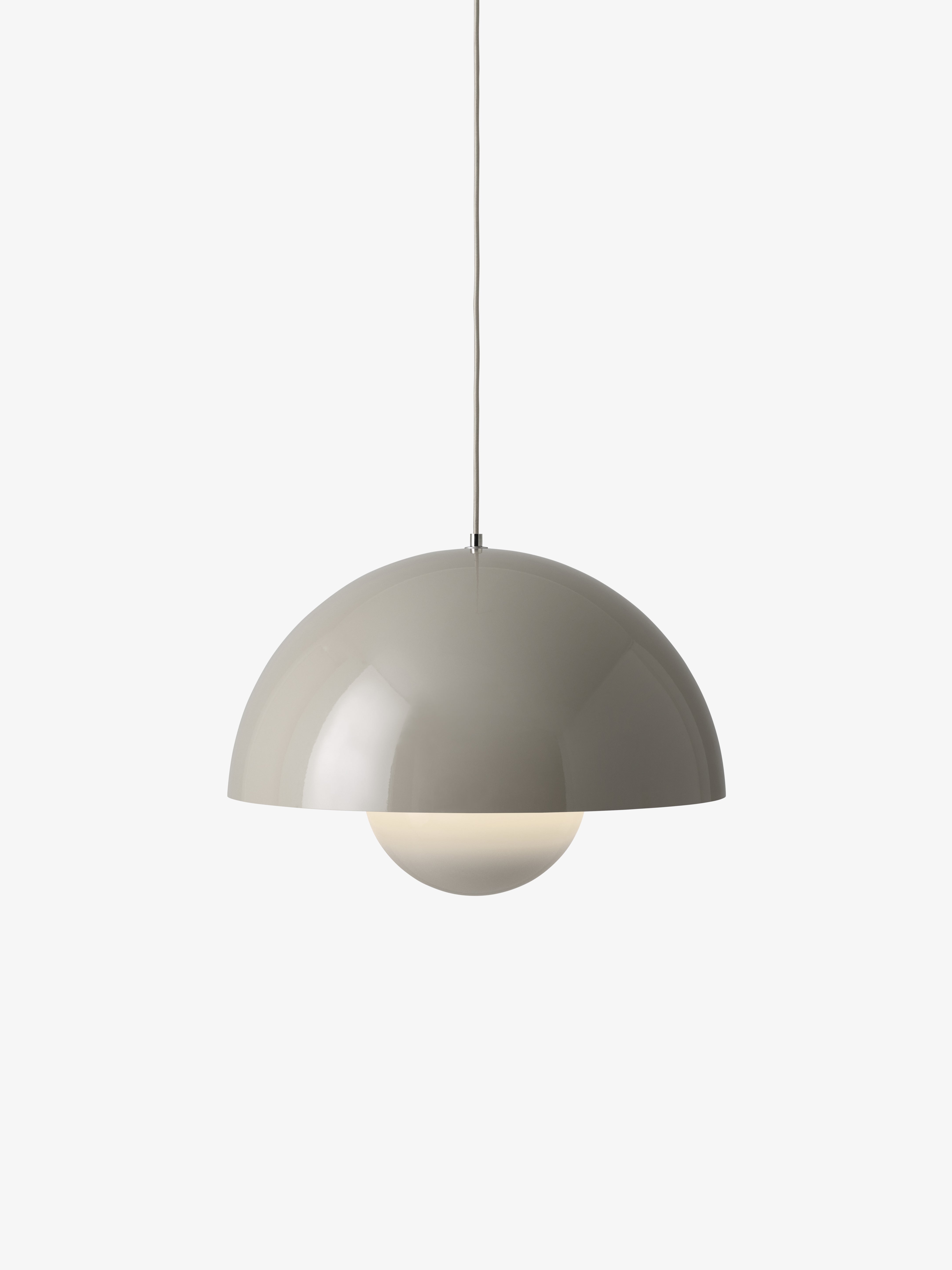 FLOWERPOT pendant lamp in gray-beige