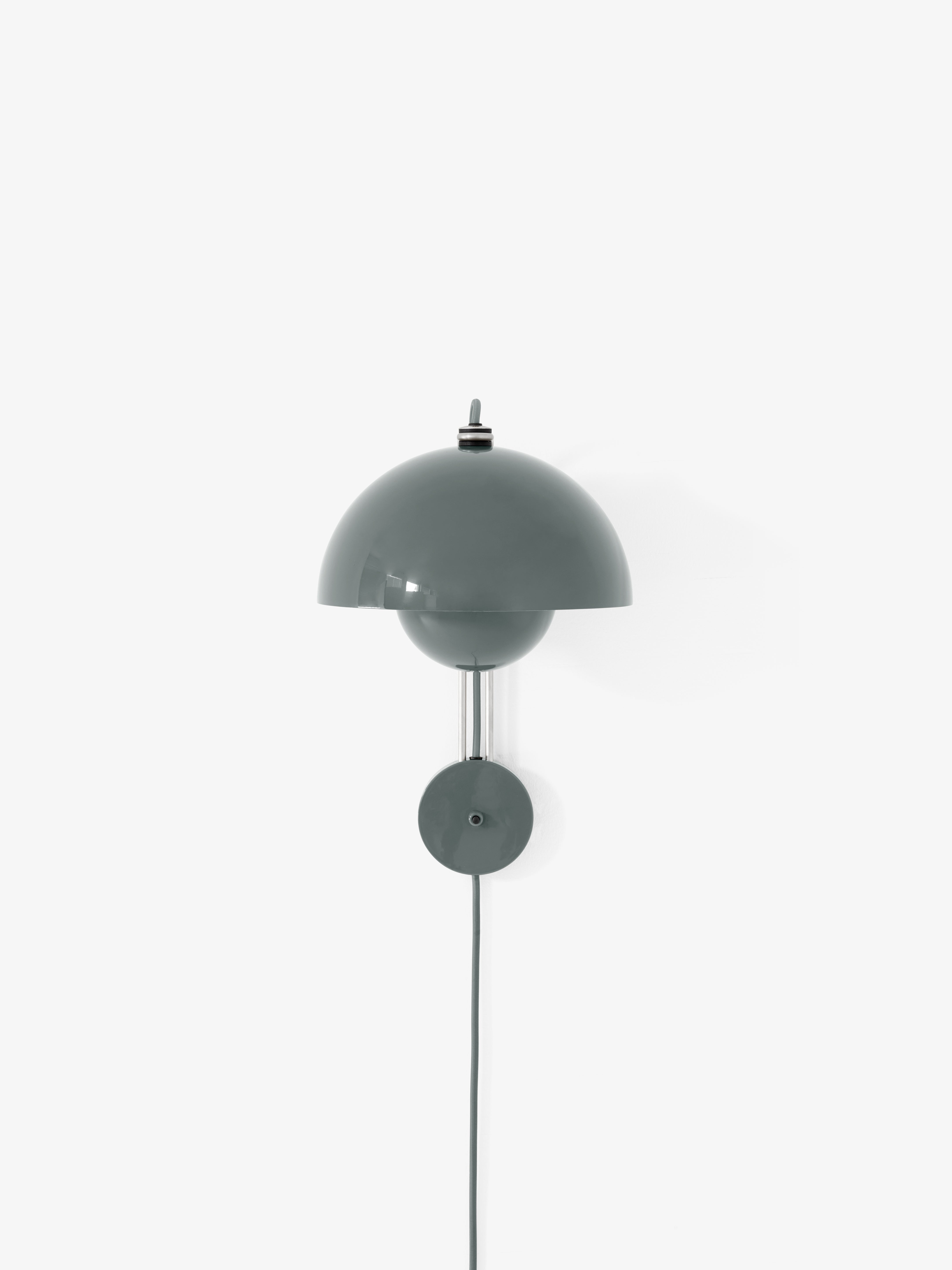FLOWERPOT VP8 Wall Lamp in Gray-Blue