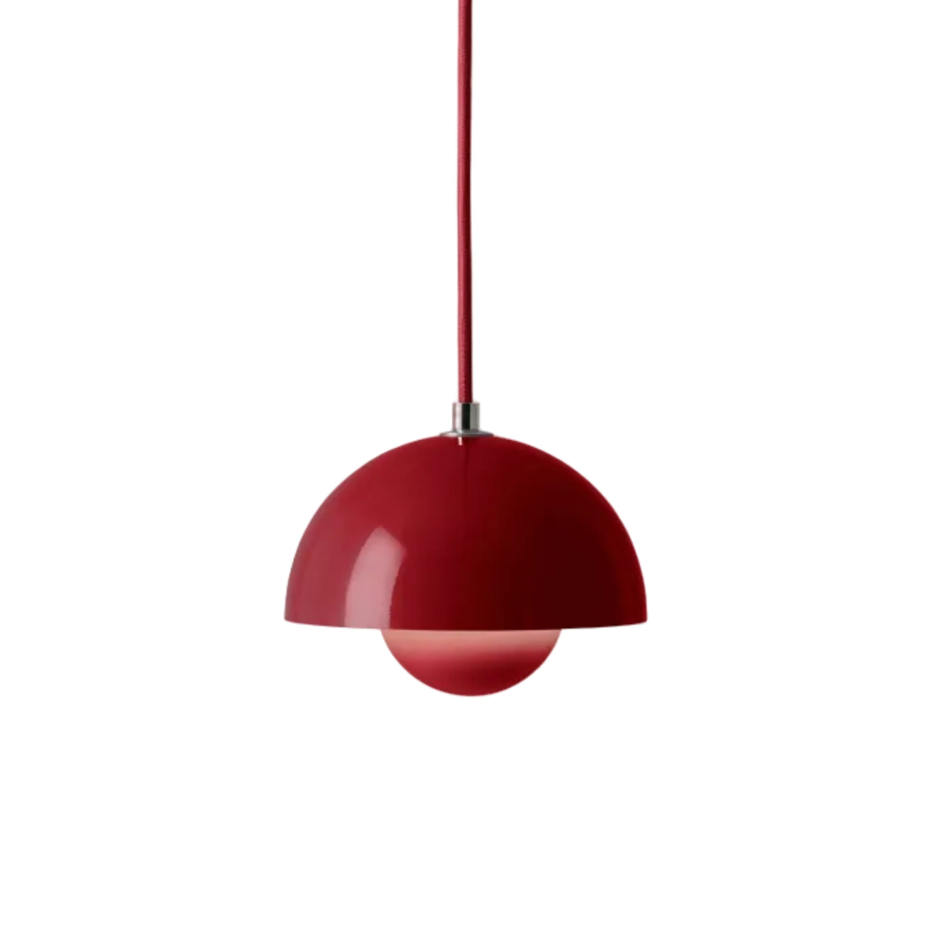 FLOWERPOT hanging lamp in wine red