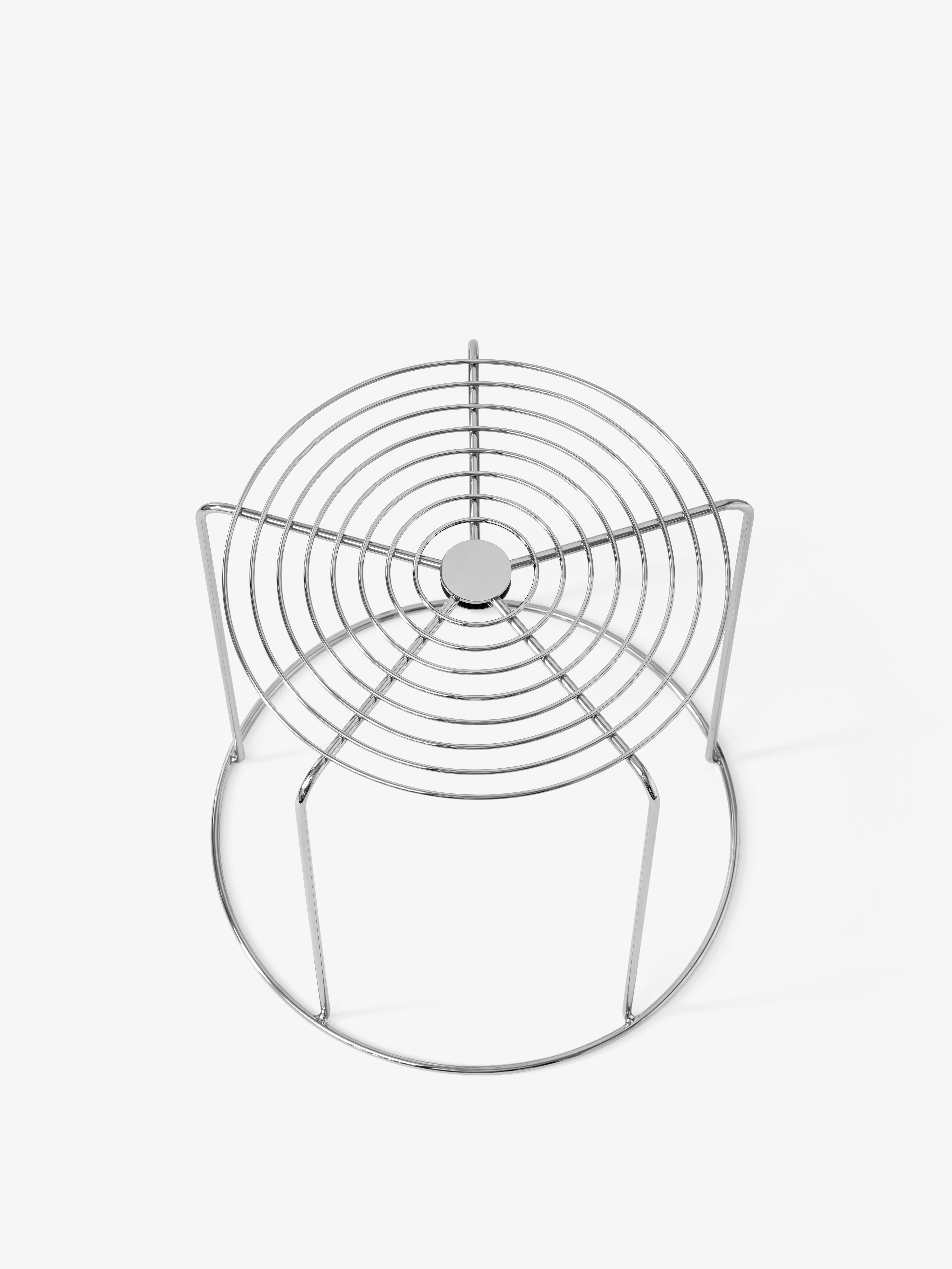 WIRE VP11 Stool polished steel