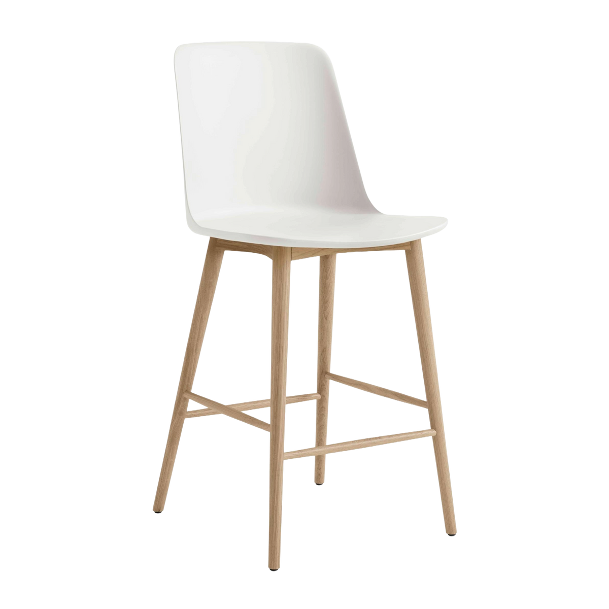 Bar Stool RELY white with oak base
