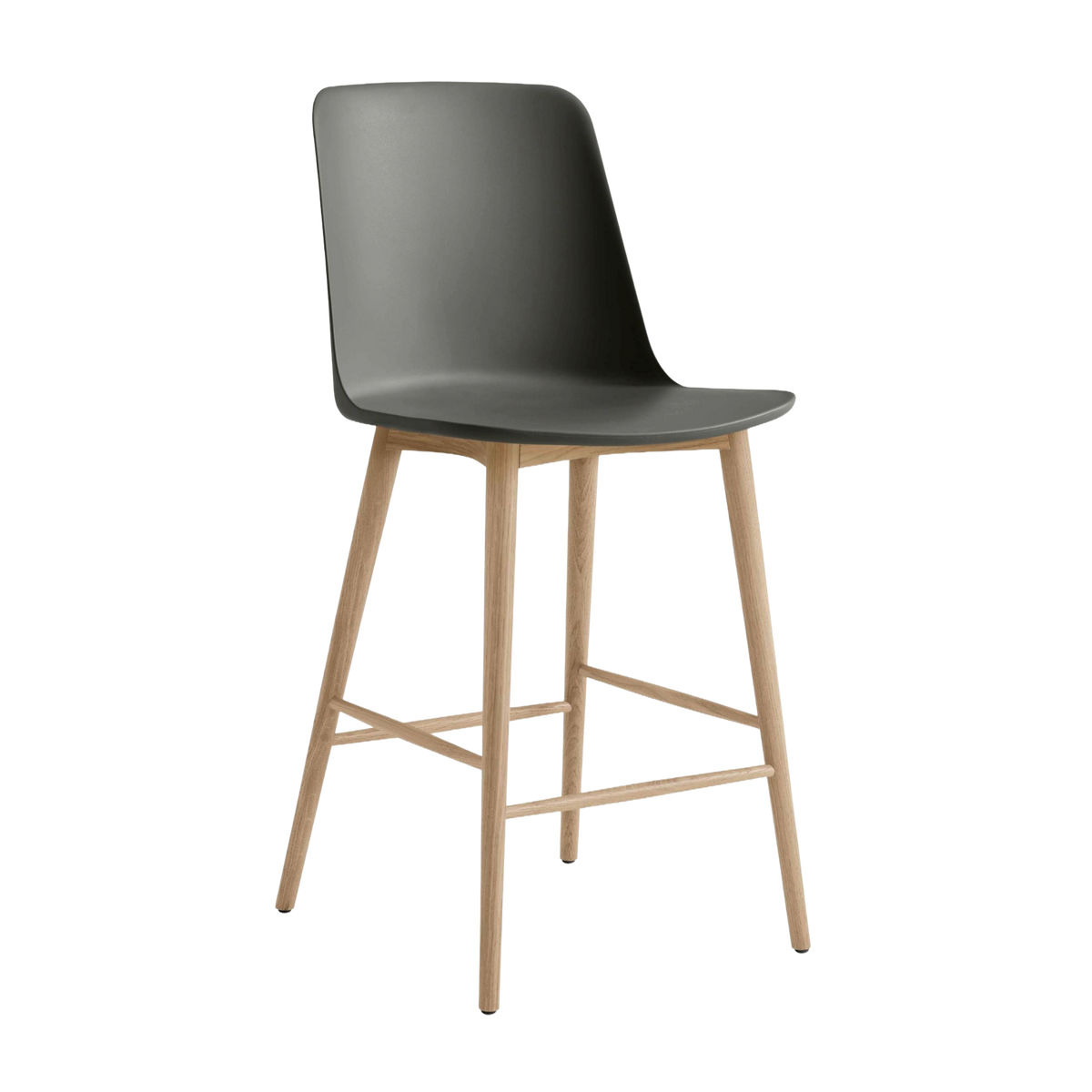 Graphite Bar Stool RELY with Oak Base