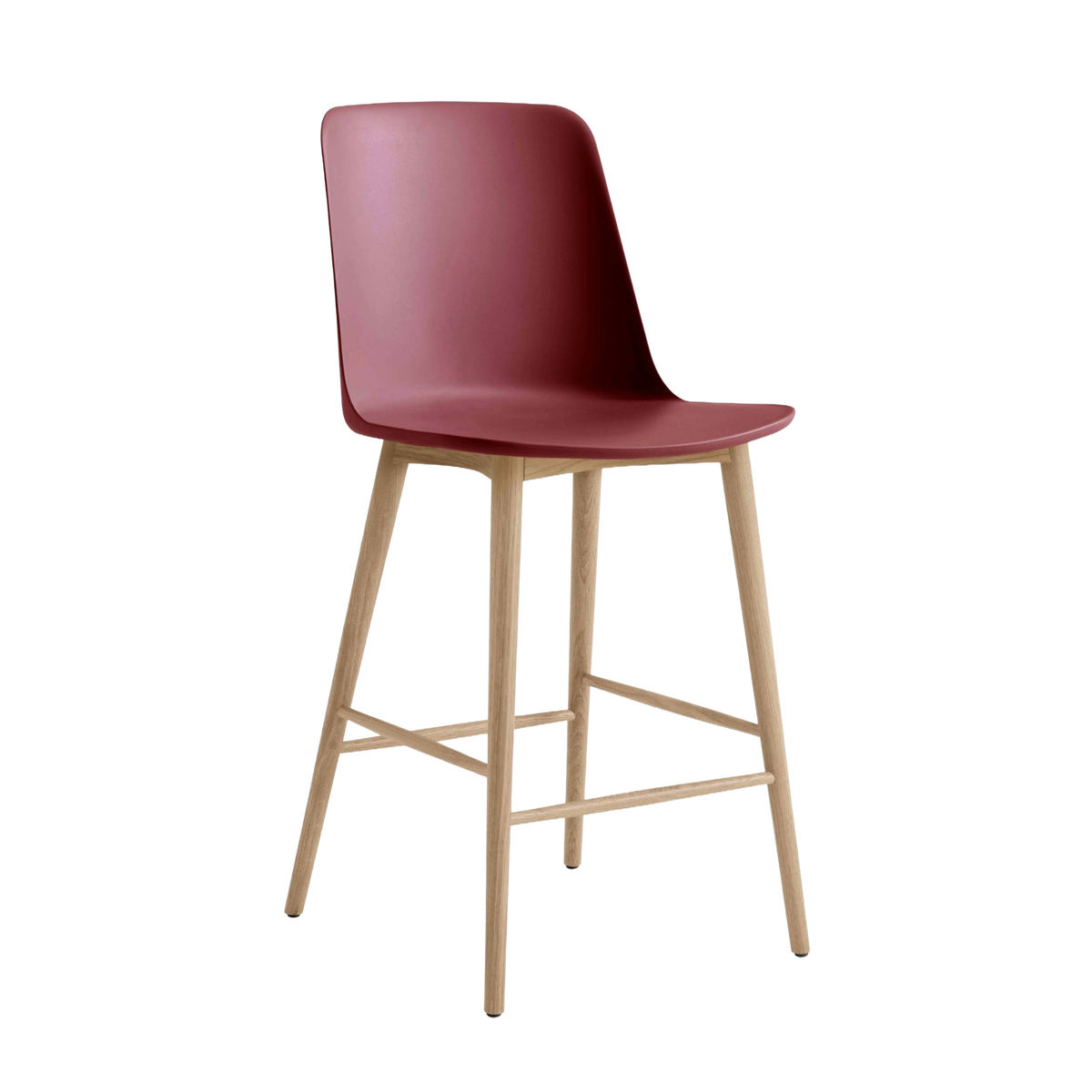 Bar Stool RELY reddish-brown with oak base